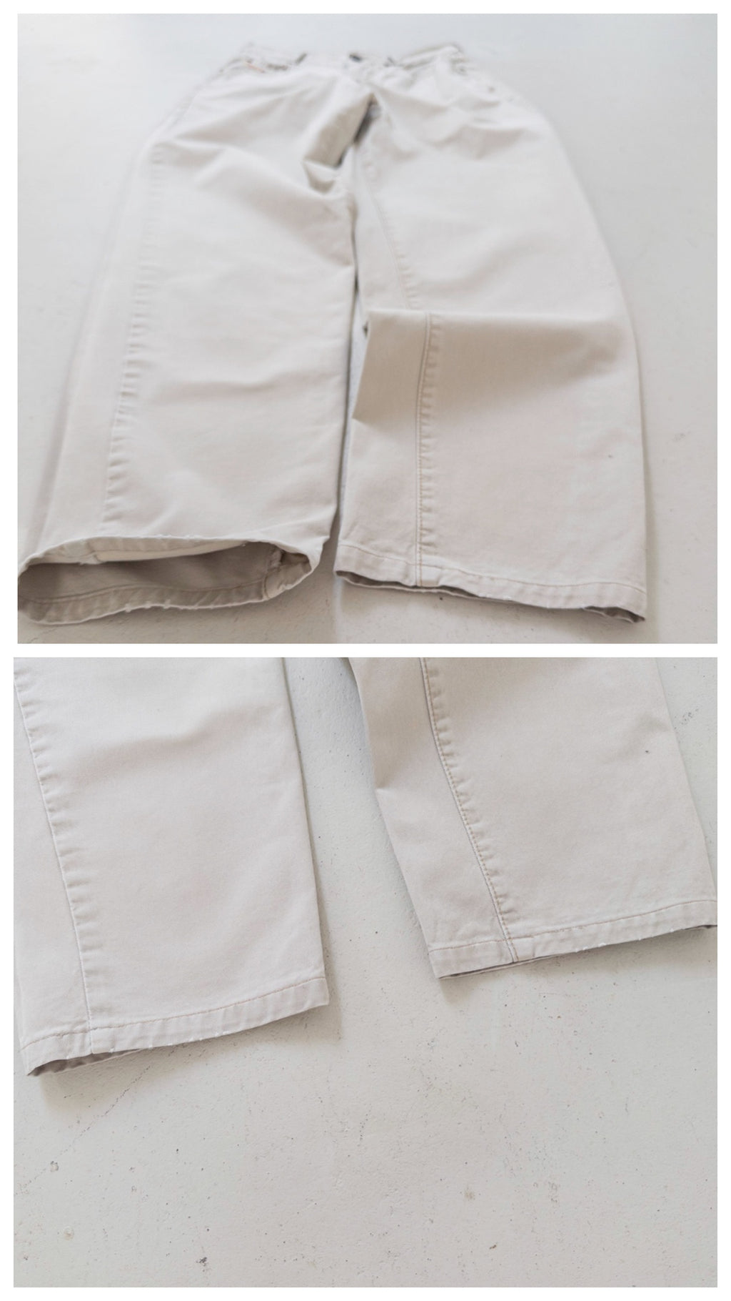 W28 L34 Diesel Hose High Waist | Beige Sand 80s 90s Vintage Mom Fit Made in Italy