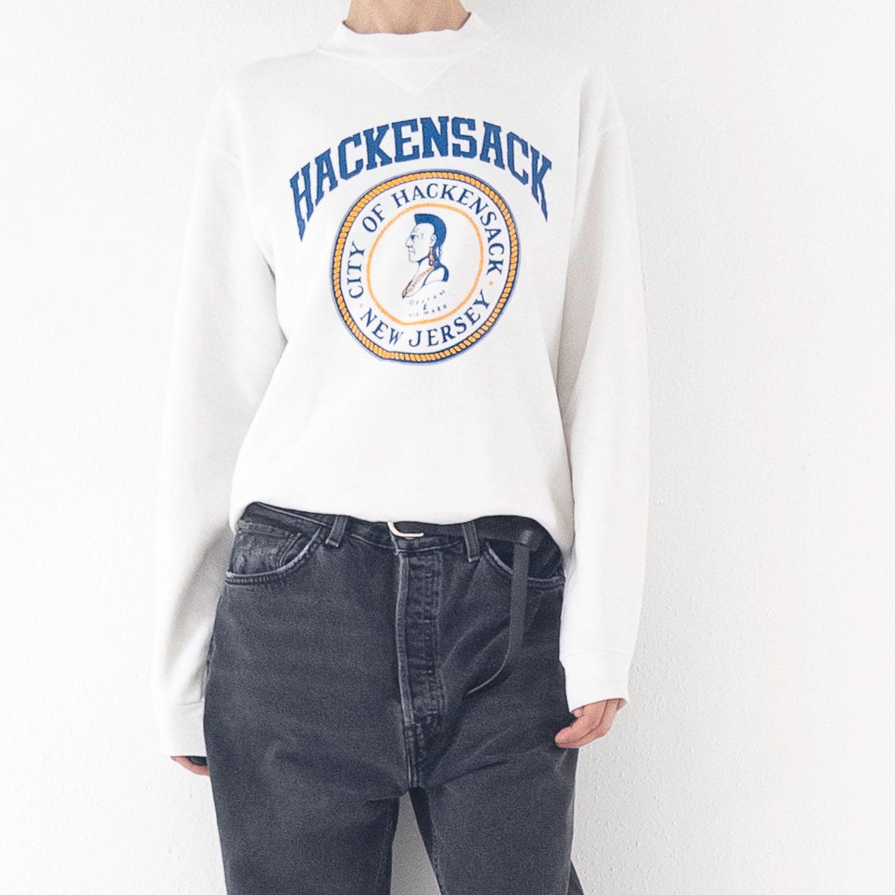 Gr.M Russell Athletic Hackensack New Jersey Crewneck 80s Vintage Made in USA