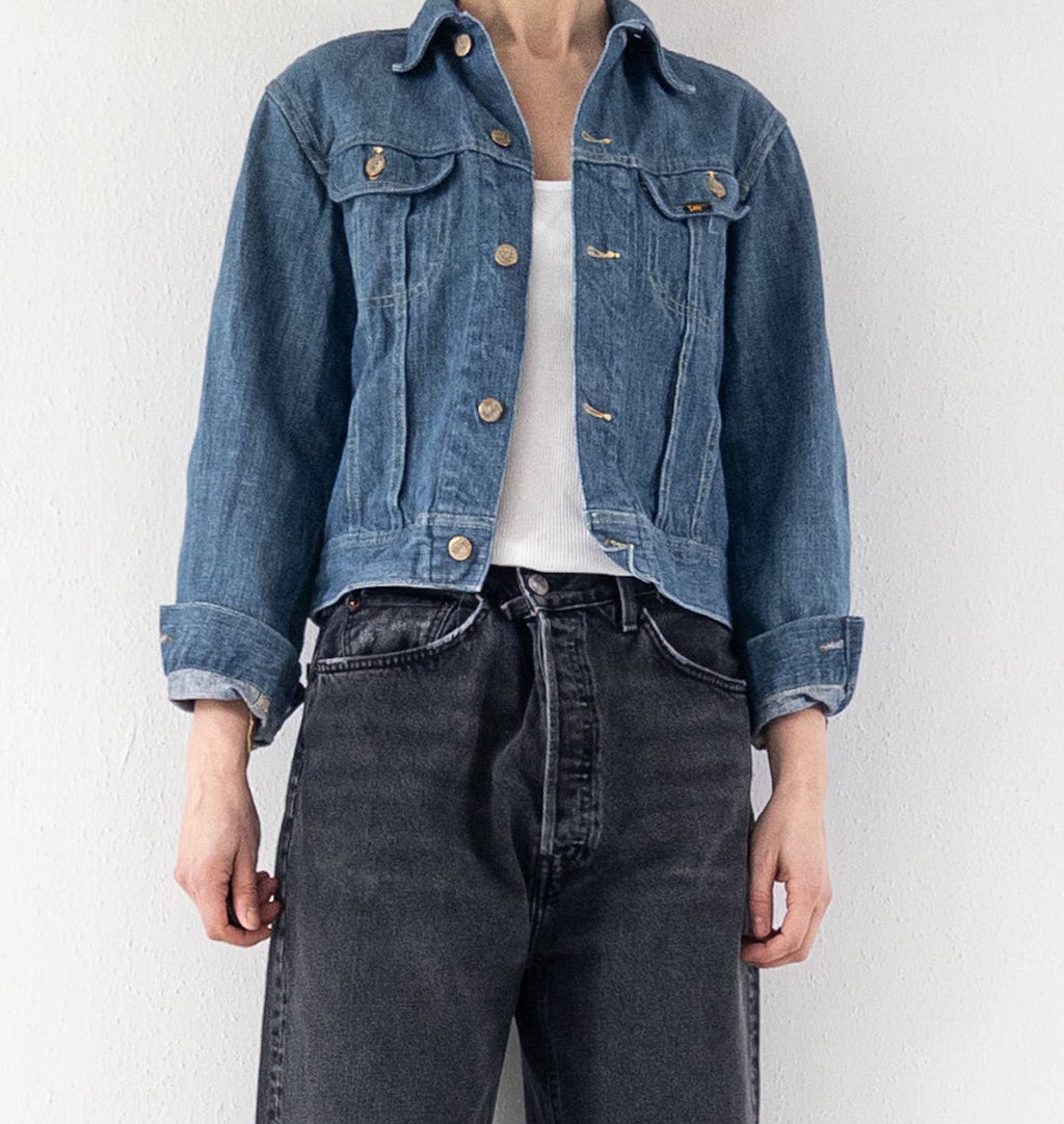 Gr. XS - S Lee Jeansjacke 70s Vintage Made in USA