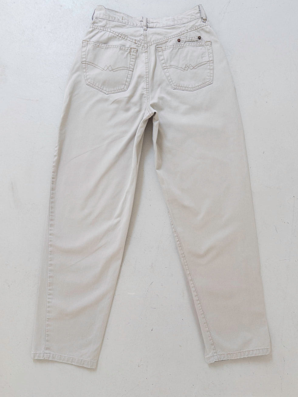 W28 L34 Diesel Hose High Waist | Beige Sand 80s 90s Vintage Mom Fit Made in Italy