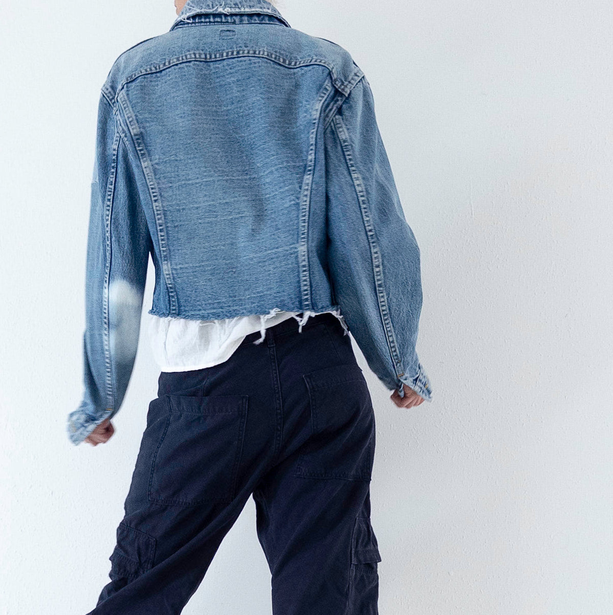 Gr. M Lee Riders Jeansjacke Patchwork 70s Vintage Made in Canada Reworked