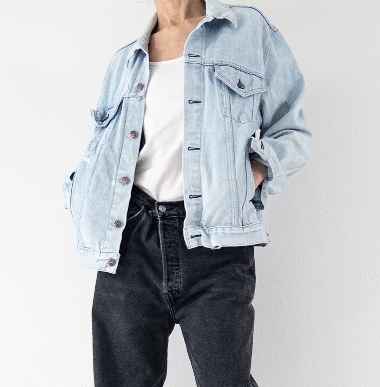 Gr. XL Levis Trucker Jacket 70s Vintage Made in USA