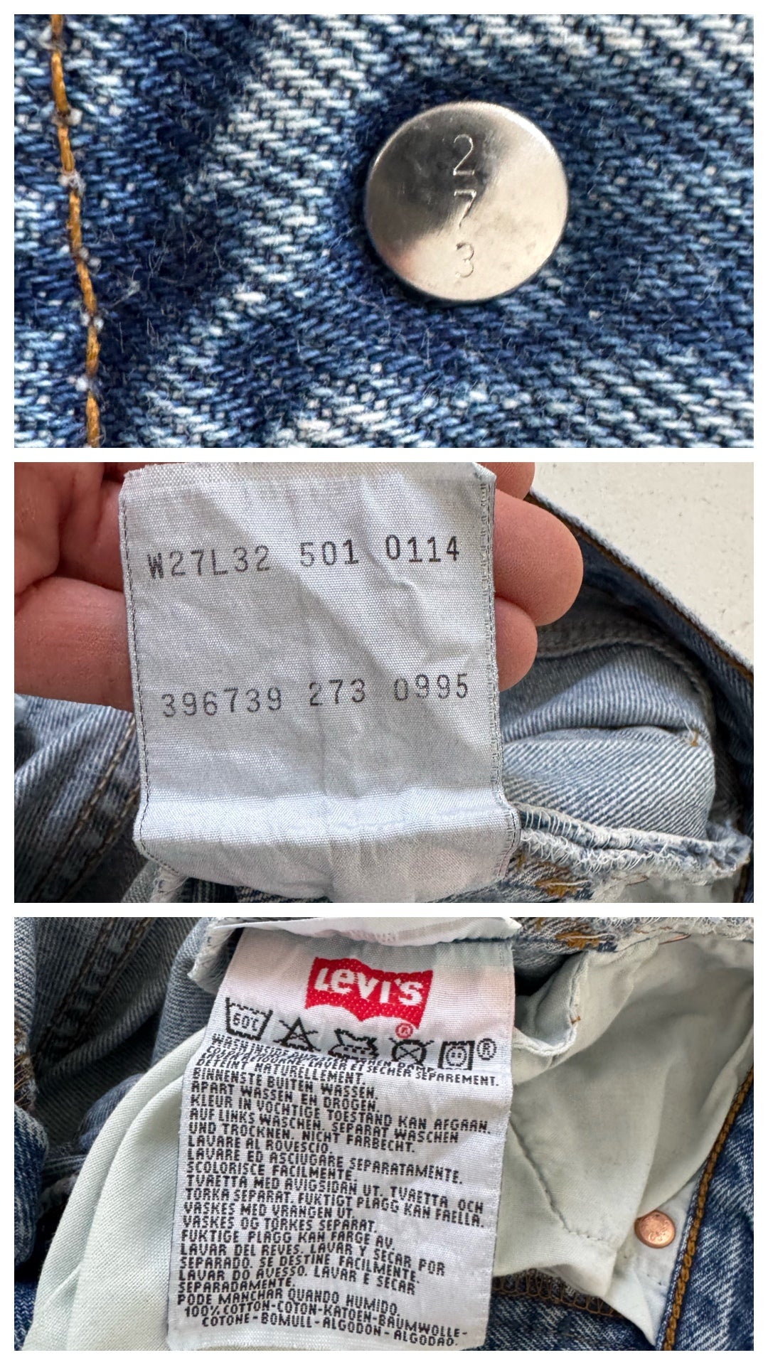 Gr. 25 Levis 501 90s Vintage Made in Poland Reworked