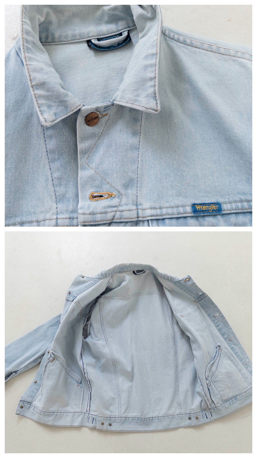 Gr. L Wrangler Jeansjacke 90s Vintage Made in Malta