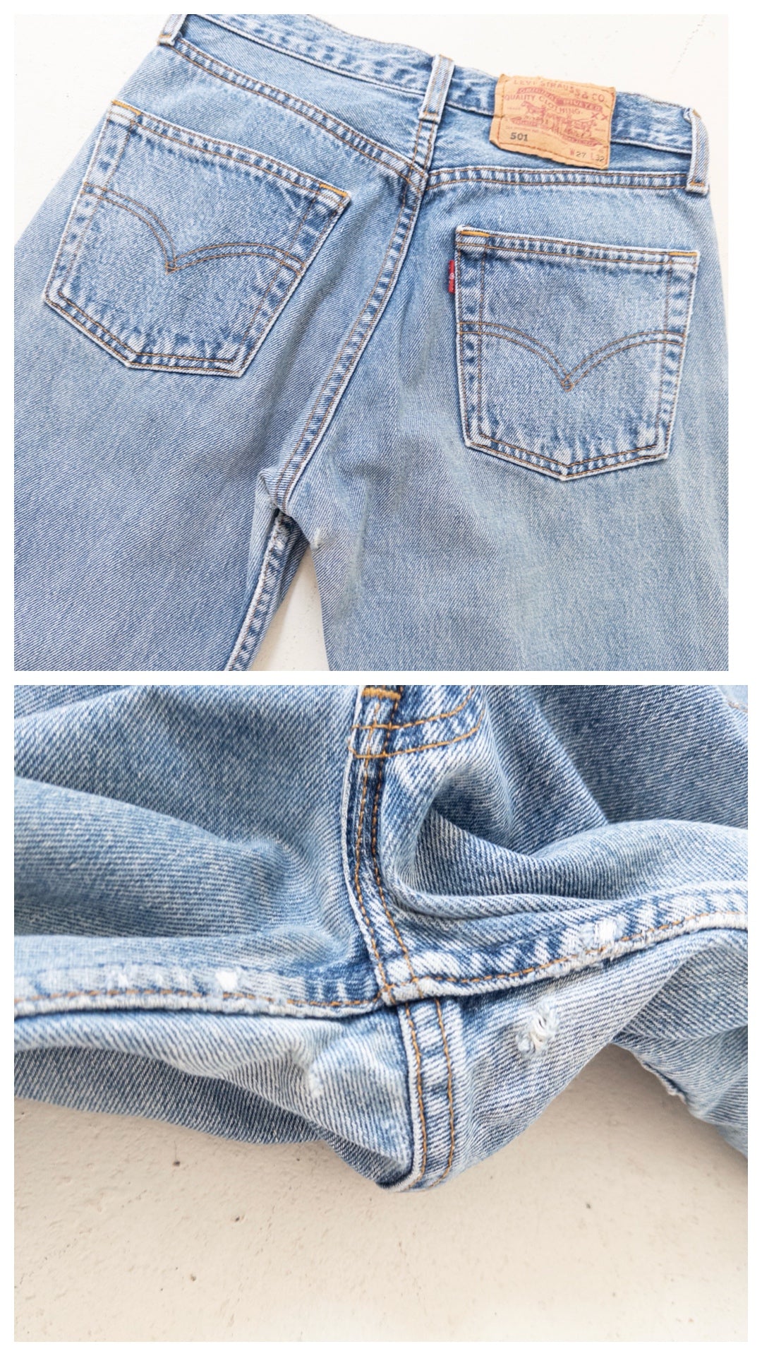 Gr. 25 Levis 501 90s Vintage Made in Poland Reworked