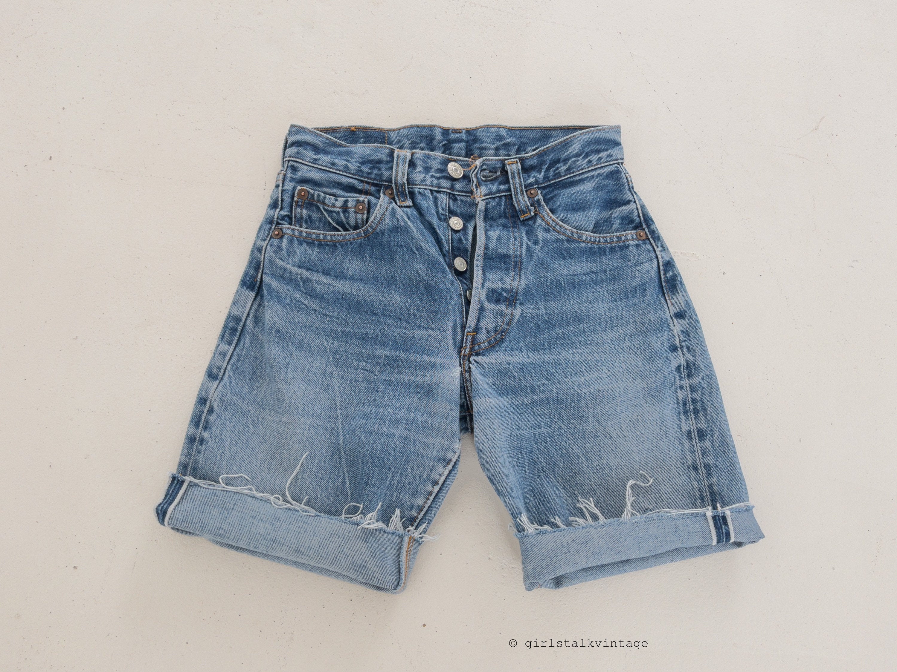 80s Vintage Levis 501 Selvedge Shorts Gr. 23 - 24