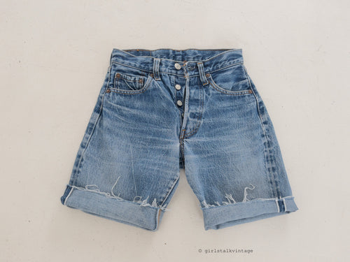 80s Vintage Levis 501 Selvedge Shorts Gr. 23 - 24