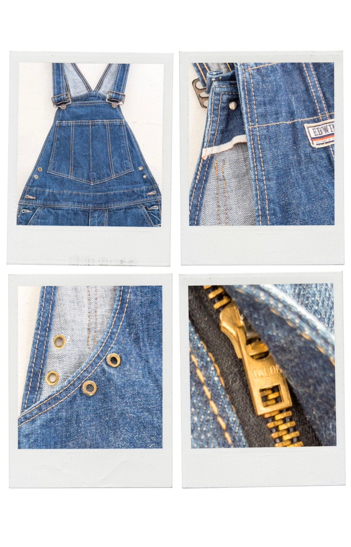 60s/70s Vintage Edwin Selvedge Latzhose