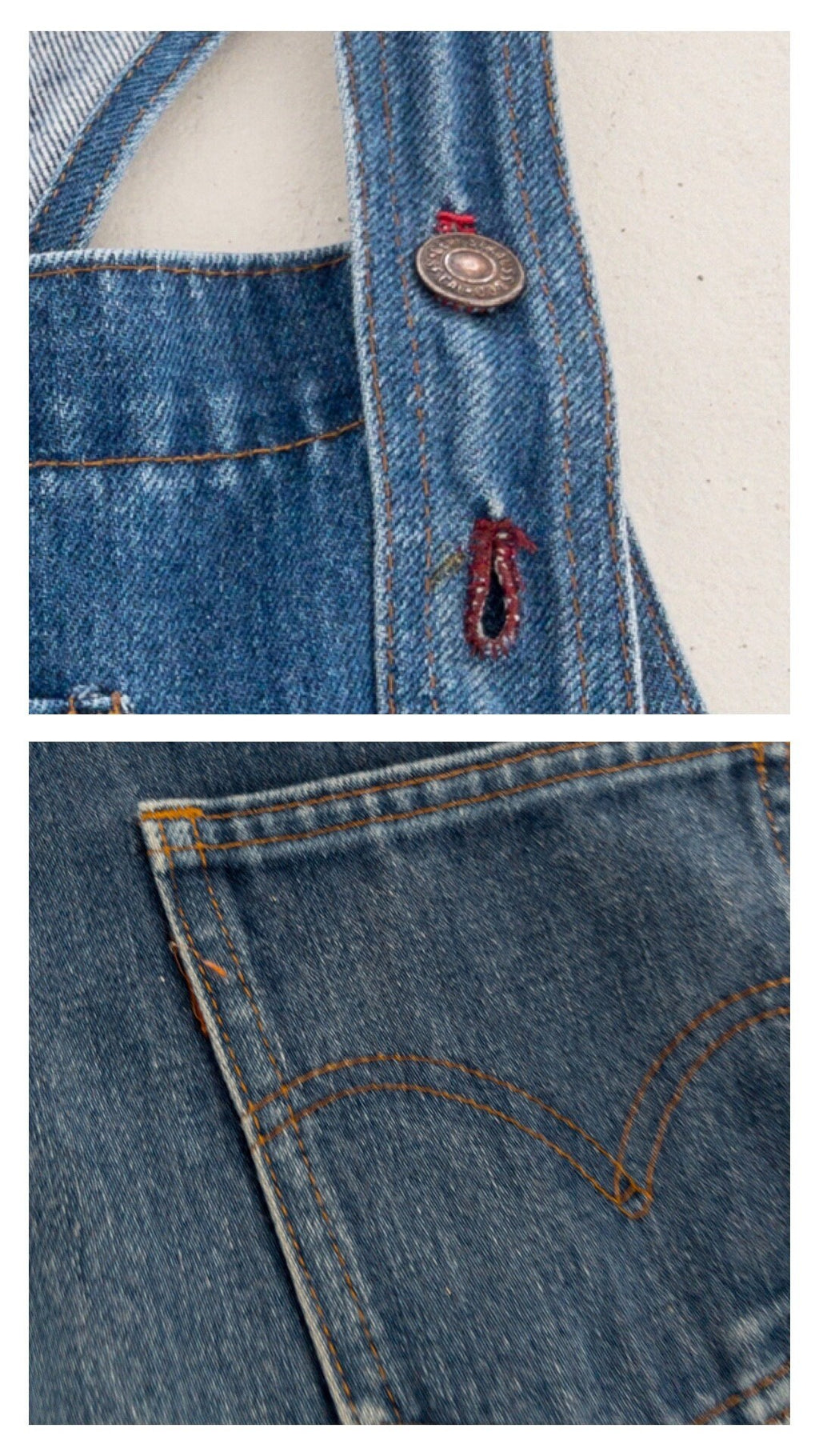 Gr. XS Levis Latzhose 80s Vintage Made in France