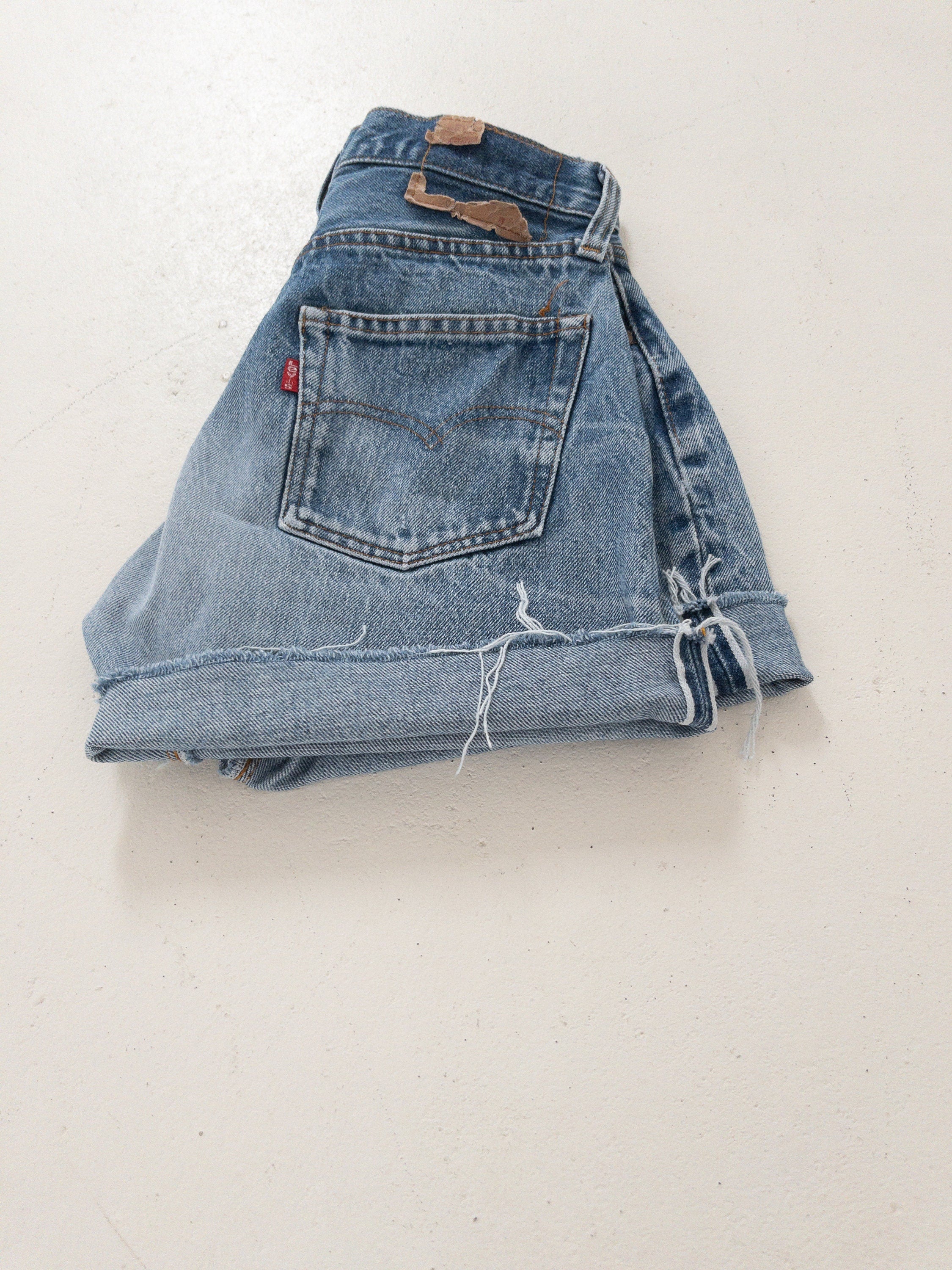 80s Vintage Levis 501 Selvedge Shorts Gr. 23 - 24