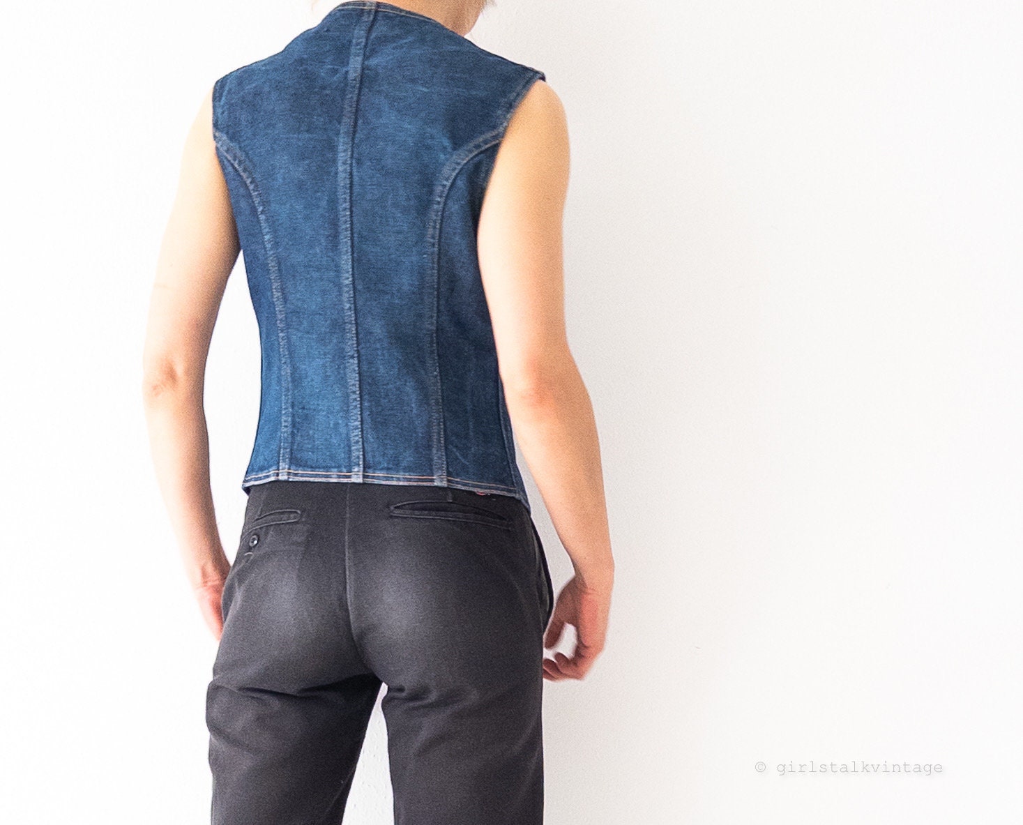 70s Vintage Lee Jeansweste Gr. S - M