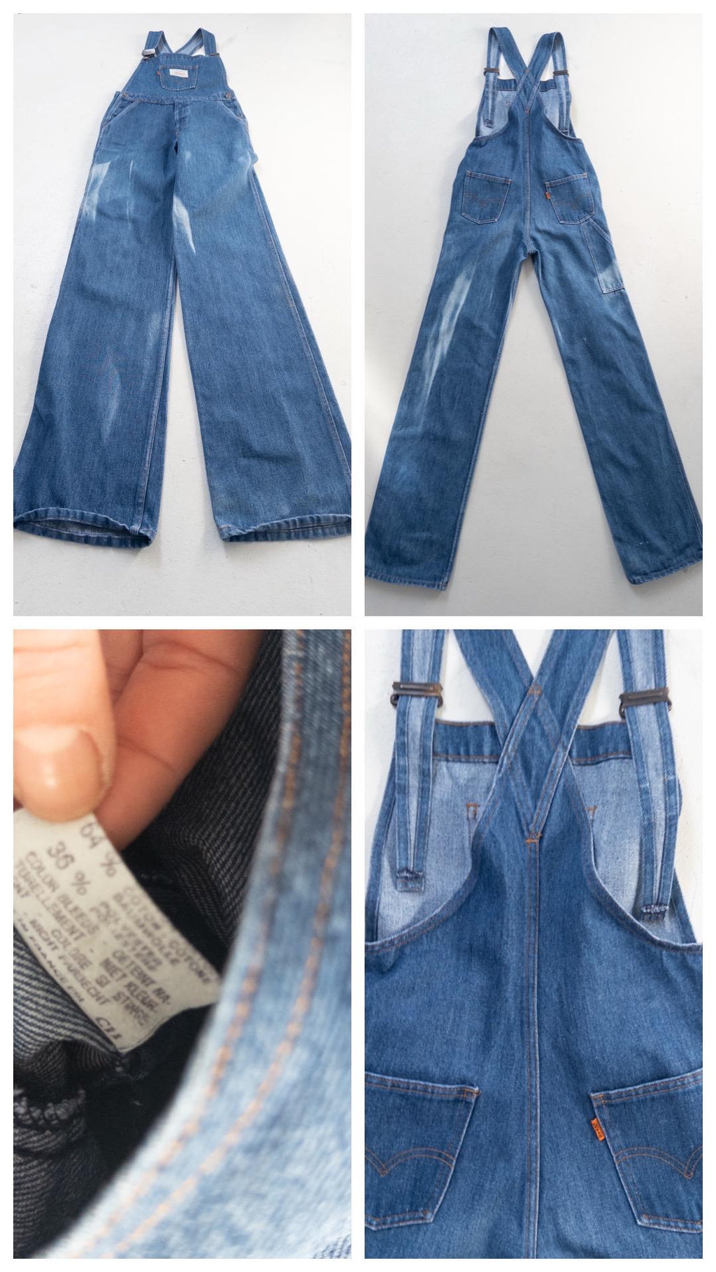 Gr. XS Levis Latzhose 80s Vintage Made in France