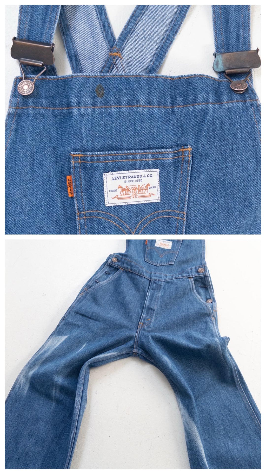 Gr. XS Levis Latzhose 80s Vintage Made in France