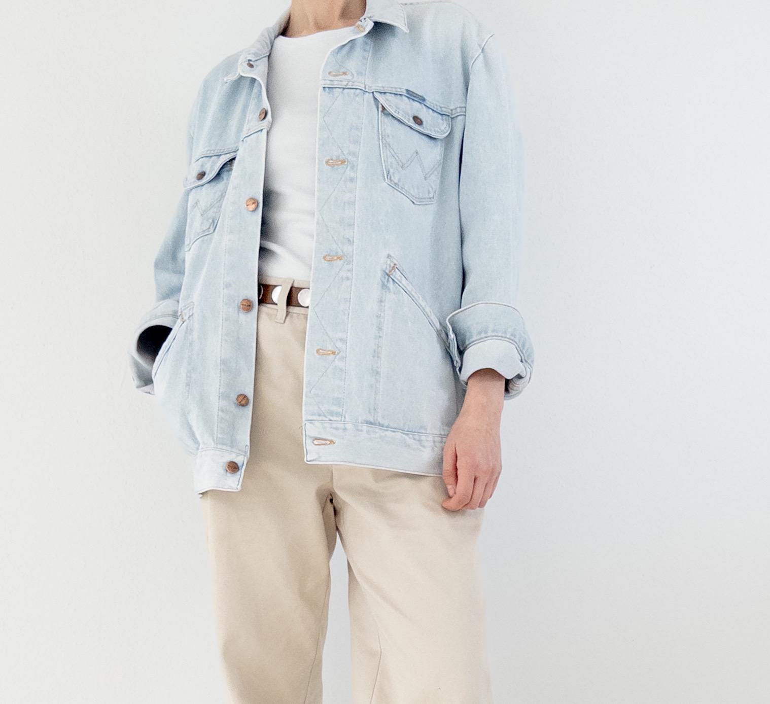 80s Vintage Wrangler Jeansjacke Gr. L Made in Malta