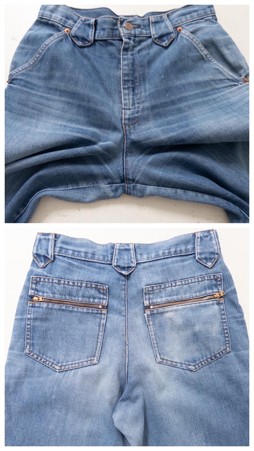 80s Vintage Levis Jeans W27 L30 White Tab Faded Mid Blue Denim Mom Fit Made in Belgium 1980