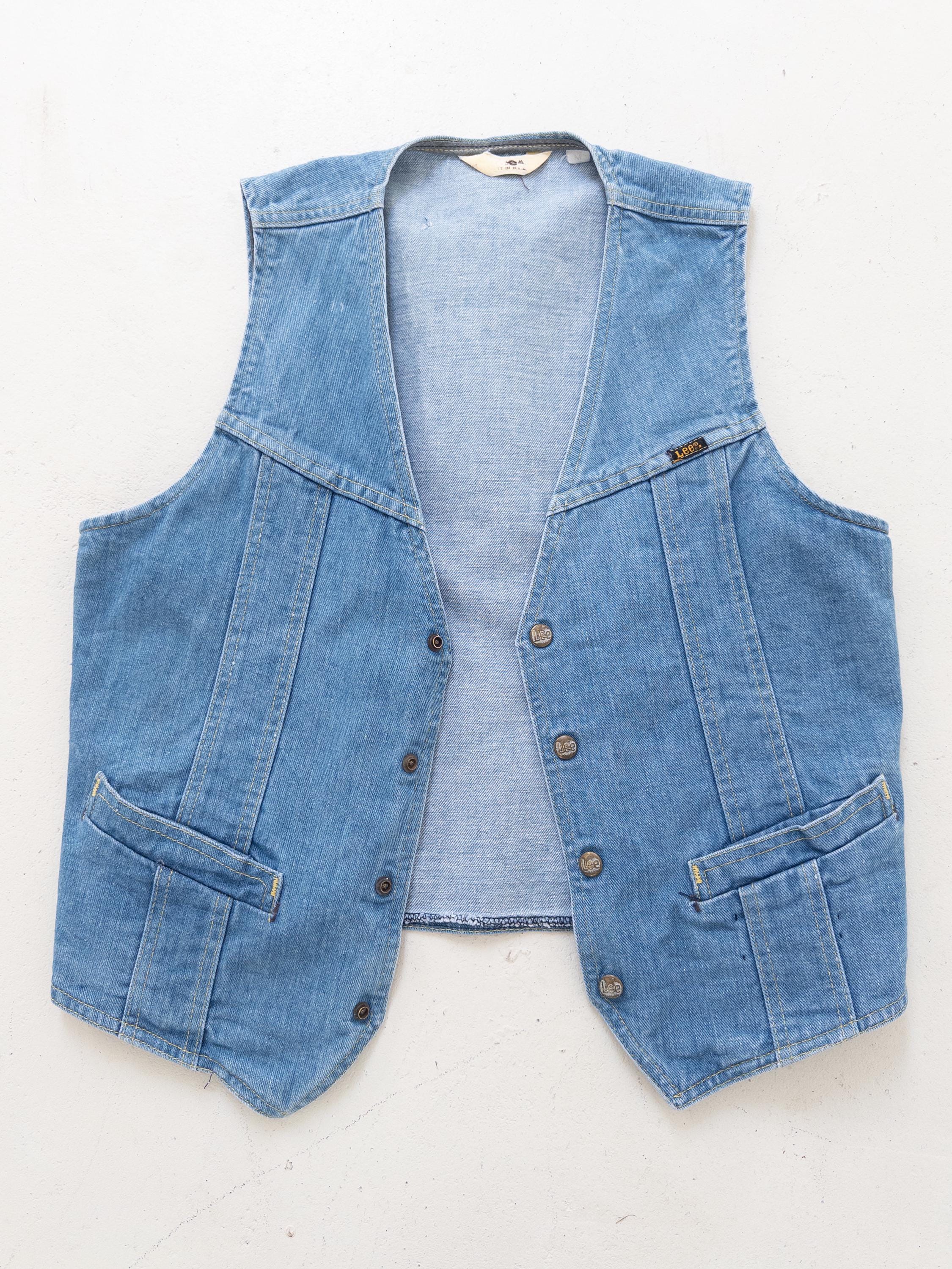 Gr. L Lee Jeansweste 70s Vintage Made in USA