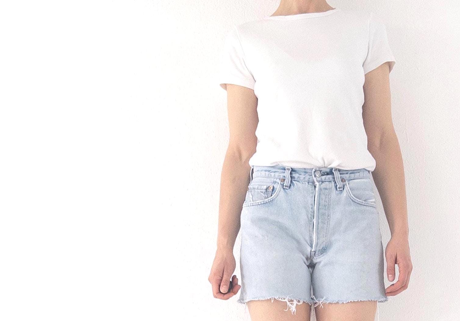 80s Vintage Levis 501 Selvedge Shorts Gr. 27