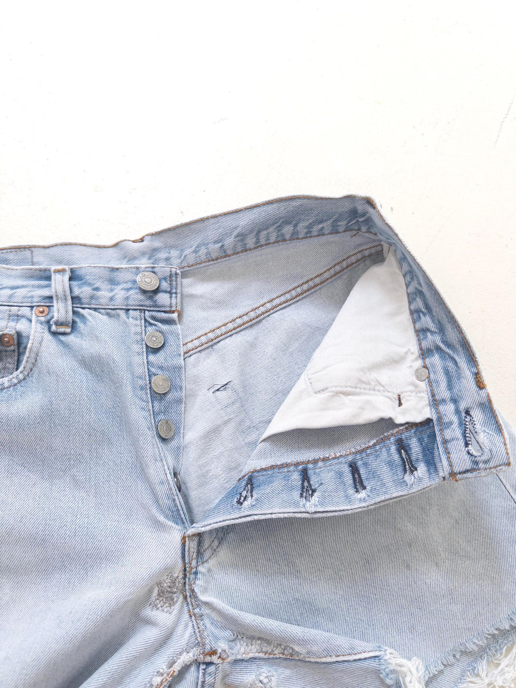 80s Vintage Levis 501 Selvedge Shorts Gr. 27