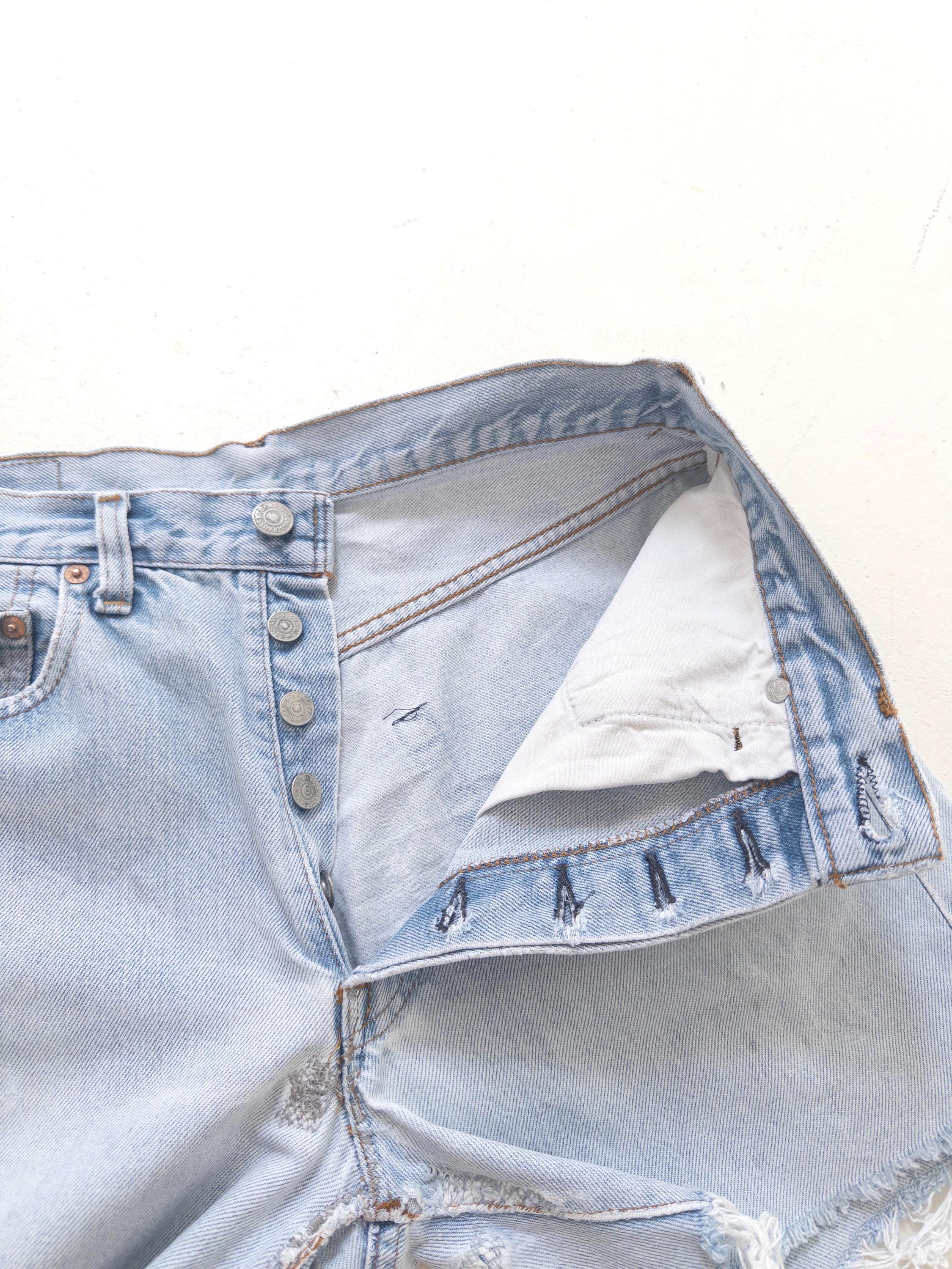 80s Vintage Levis 501 Selvedge Shorts Gr. 27