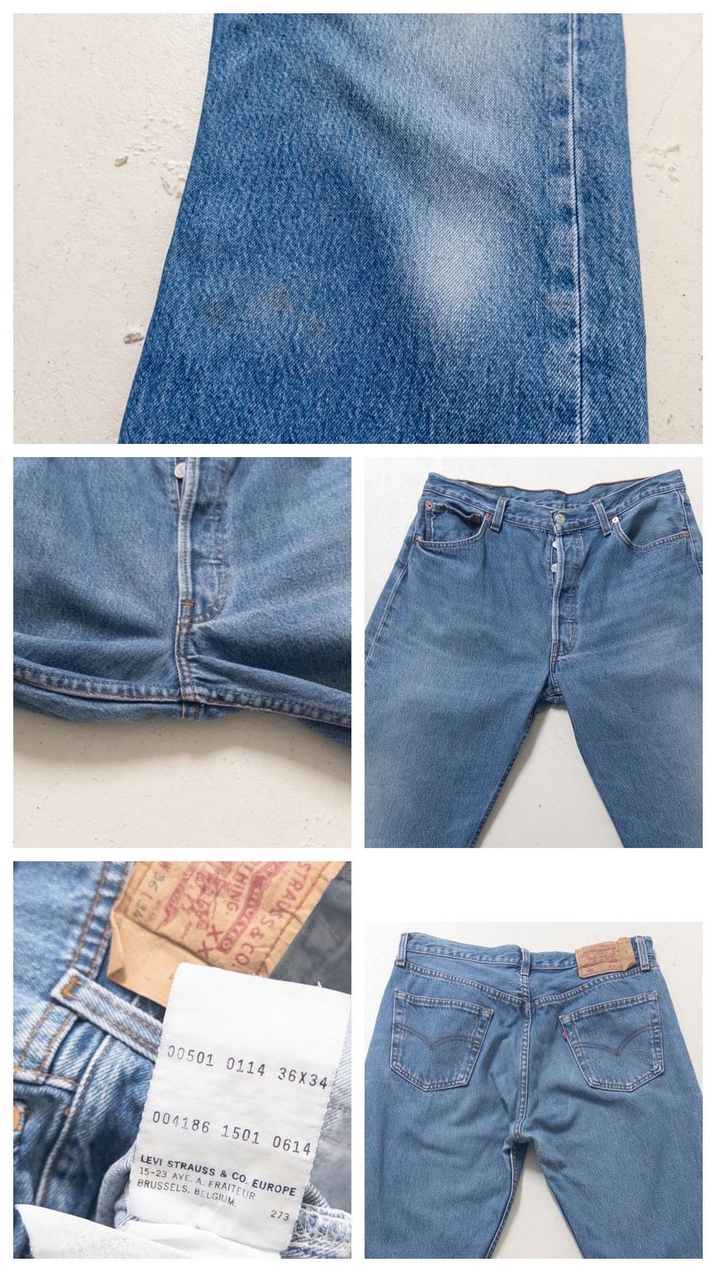 Y2K Vintage Levis 501 Gr. 34 Made in Poland