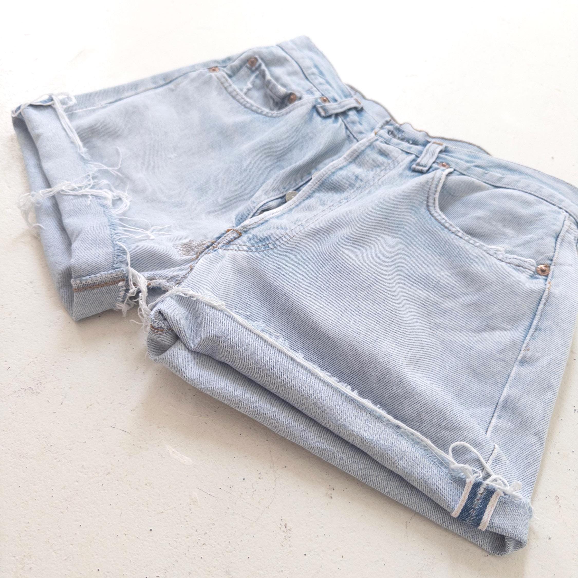 80s Vintage Levis 501 Selvedge Shorts Gr. 27