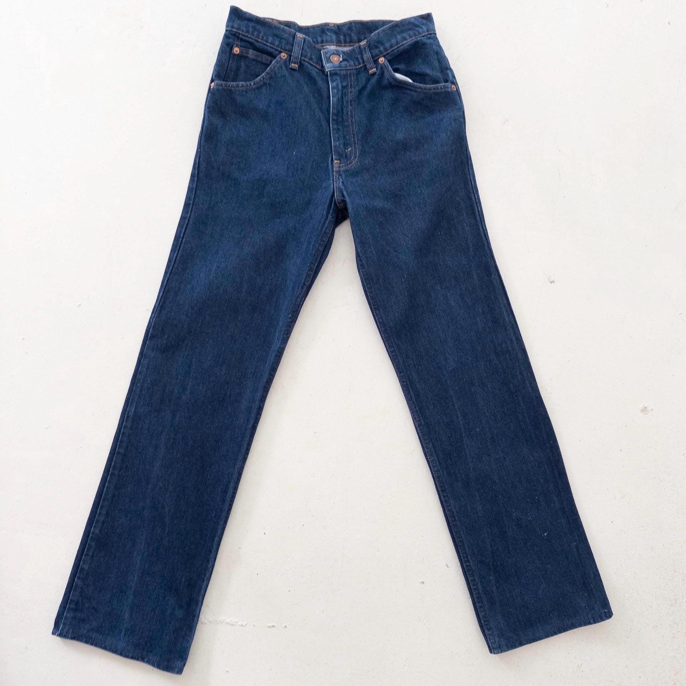 Levis 630 Jeans W27-28 L31 Dark Wash Orange Tab Denim 80s Vintage