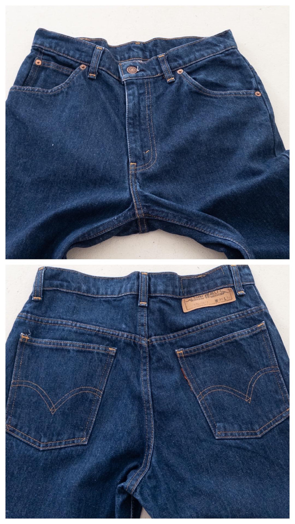 Levis 630 Jeans W27-28 L31 Dark Wash Orange Tab Denim 80s Vintage