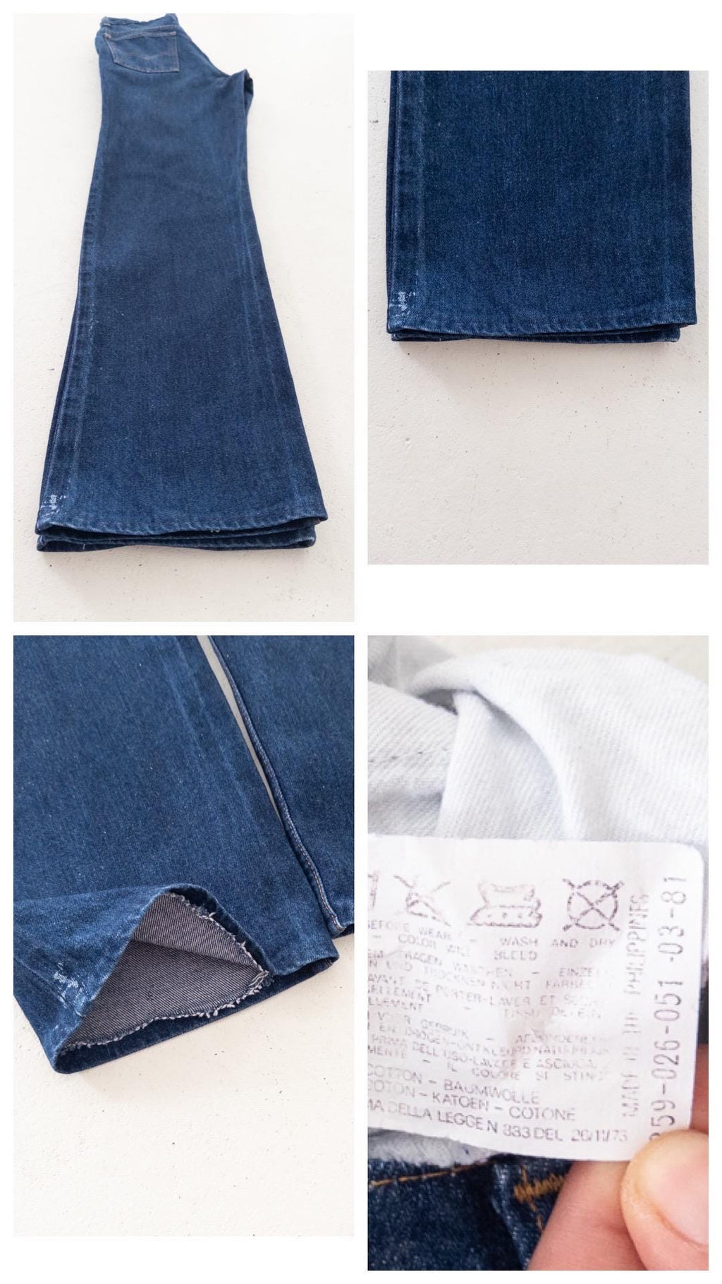 Levis 630 Jeans W27-28 L31 Dark Wash Orange Tab Denim 80s Vintage