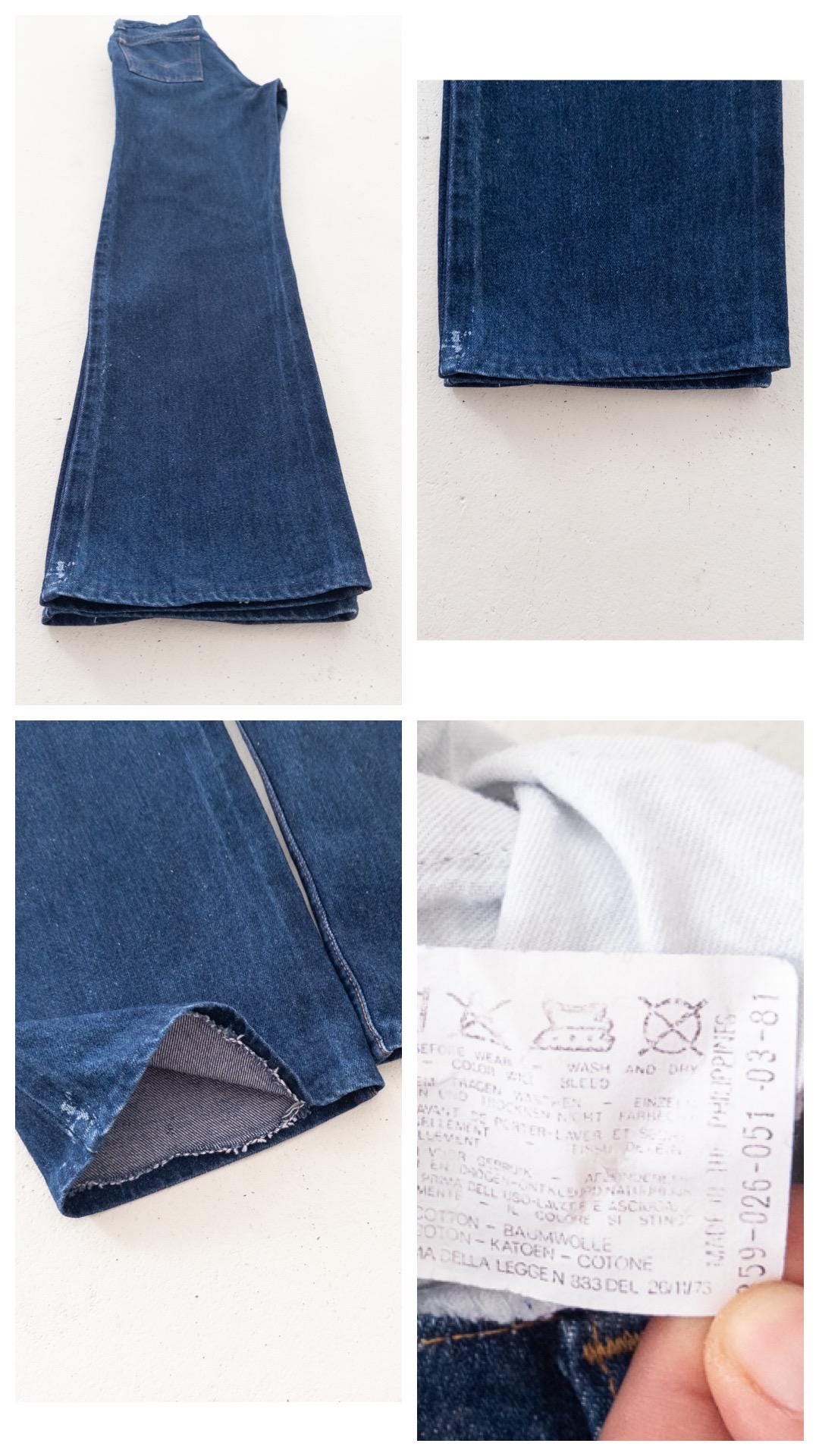 Levis 630 Jeans W27-28 L31 Dark Wash Orange Tab Denim 80s Vintage