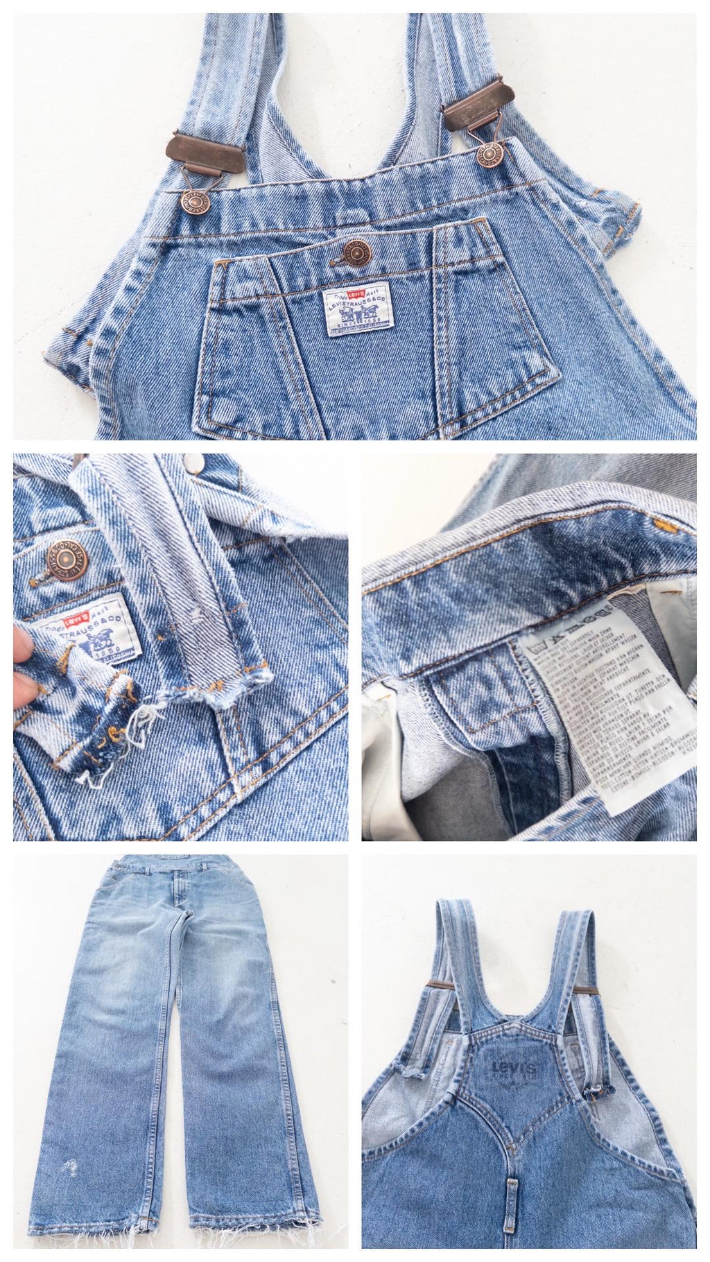 90s Vintage Levis Latzhose Gr. XS/S