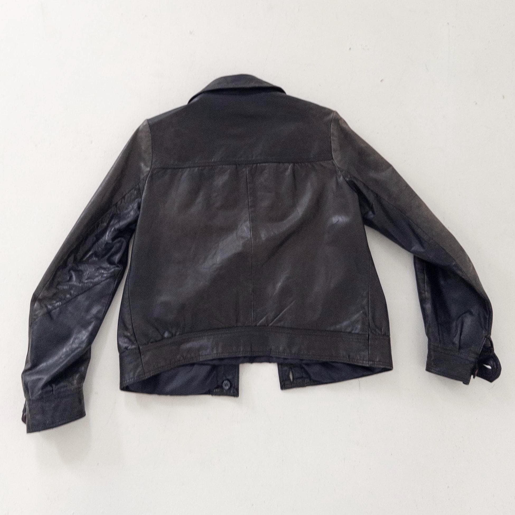 Gr. S Lederjacke 70s Vintage Made in Finland