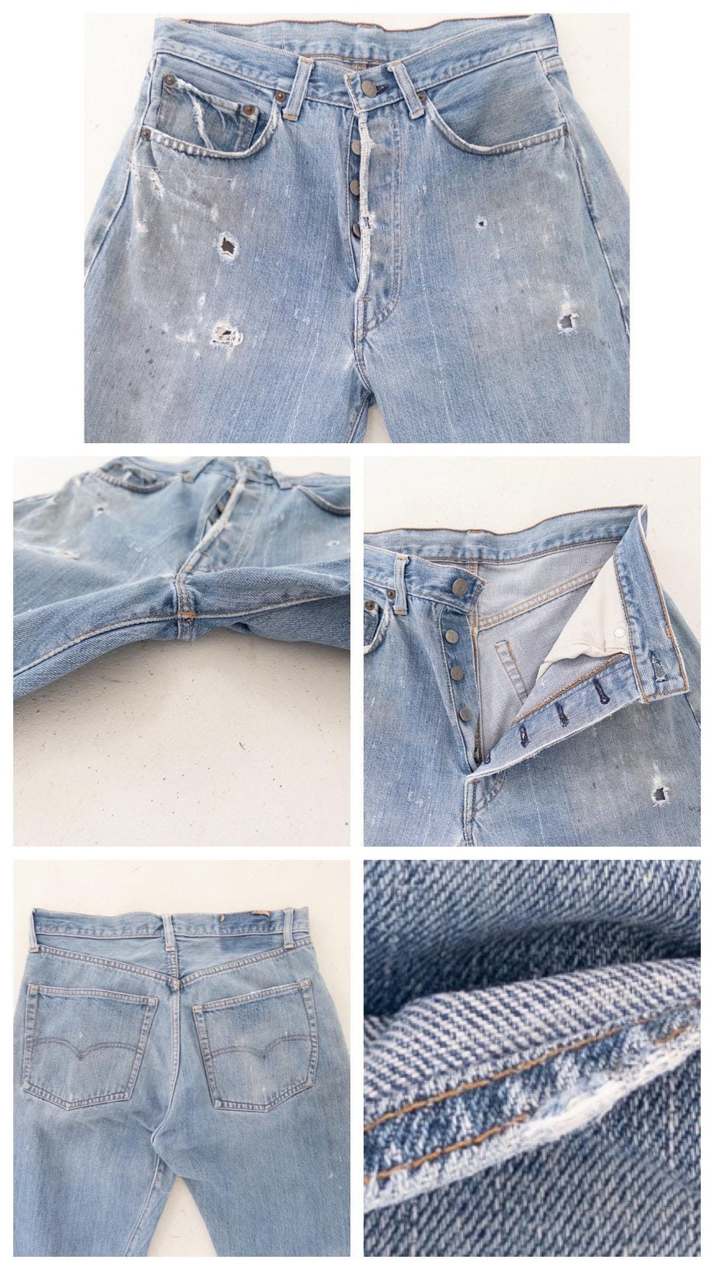 Gr. 29 Levis 501 Selvedge 60s Vintage Made in USA