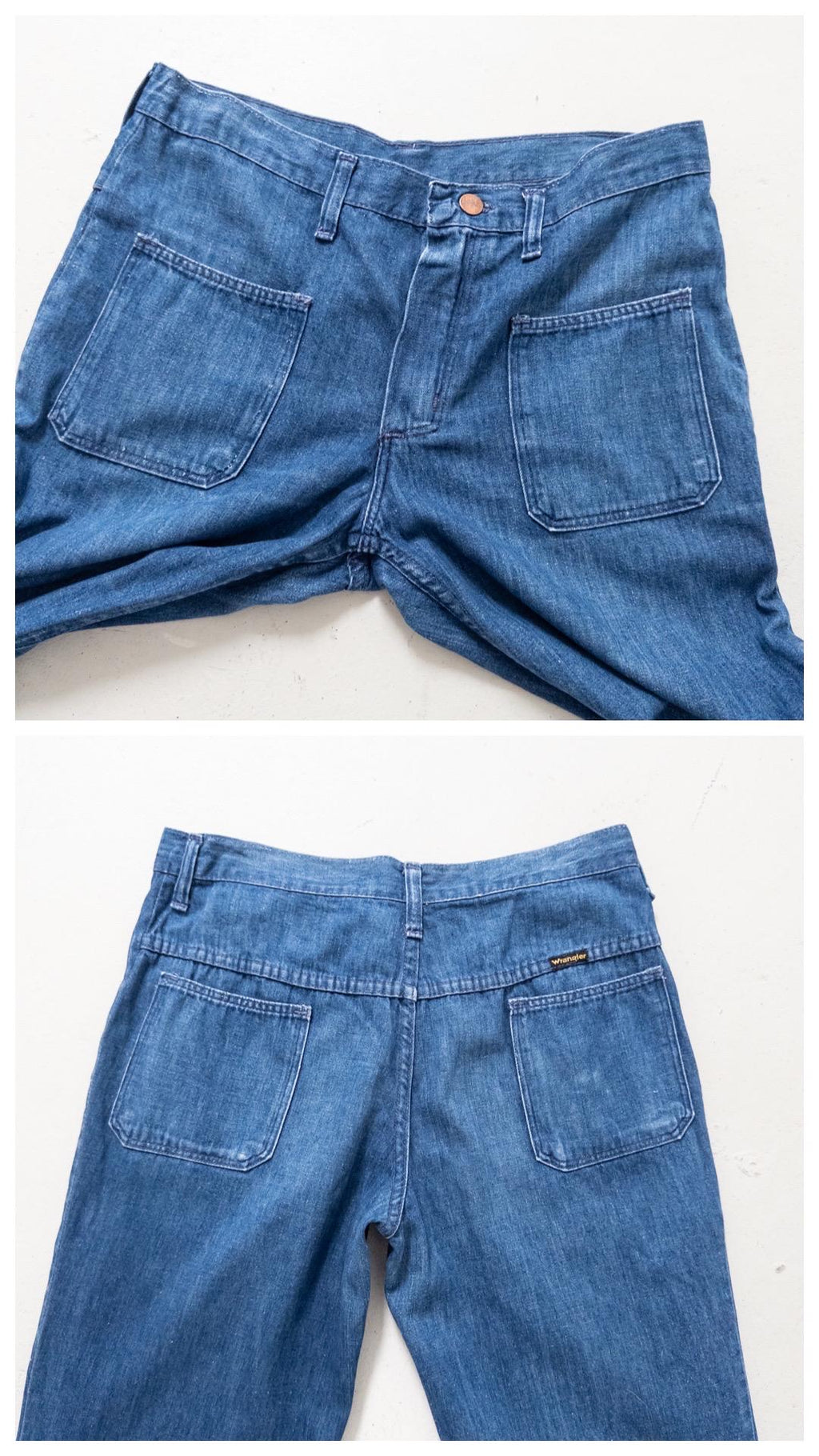 Gr. 29 - 30 Wrangler Schlaghose 60s / 70s Vintage Made in Malta