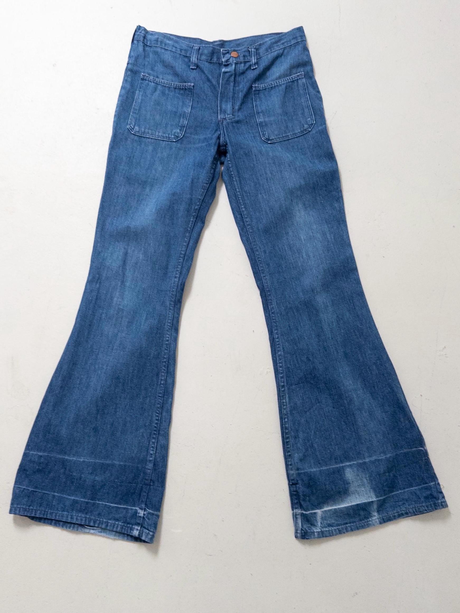 Gr. 29 - 30 Wrangler Schlaghose 60s / 70s Vintage Made in Malta