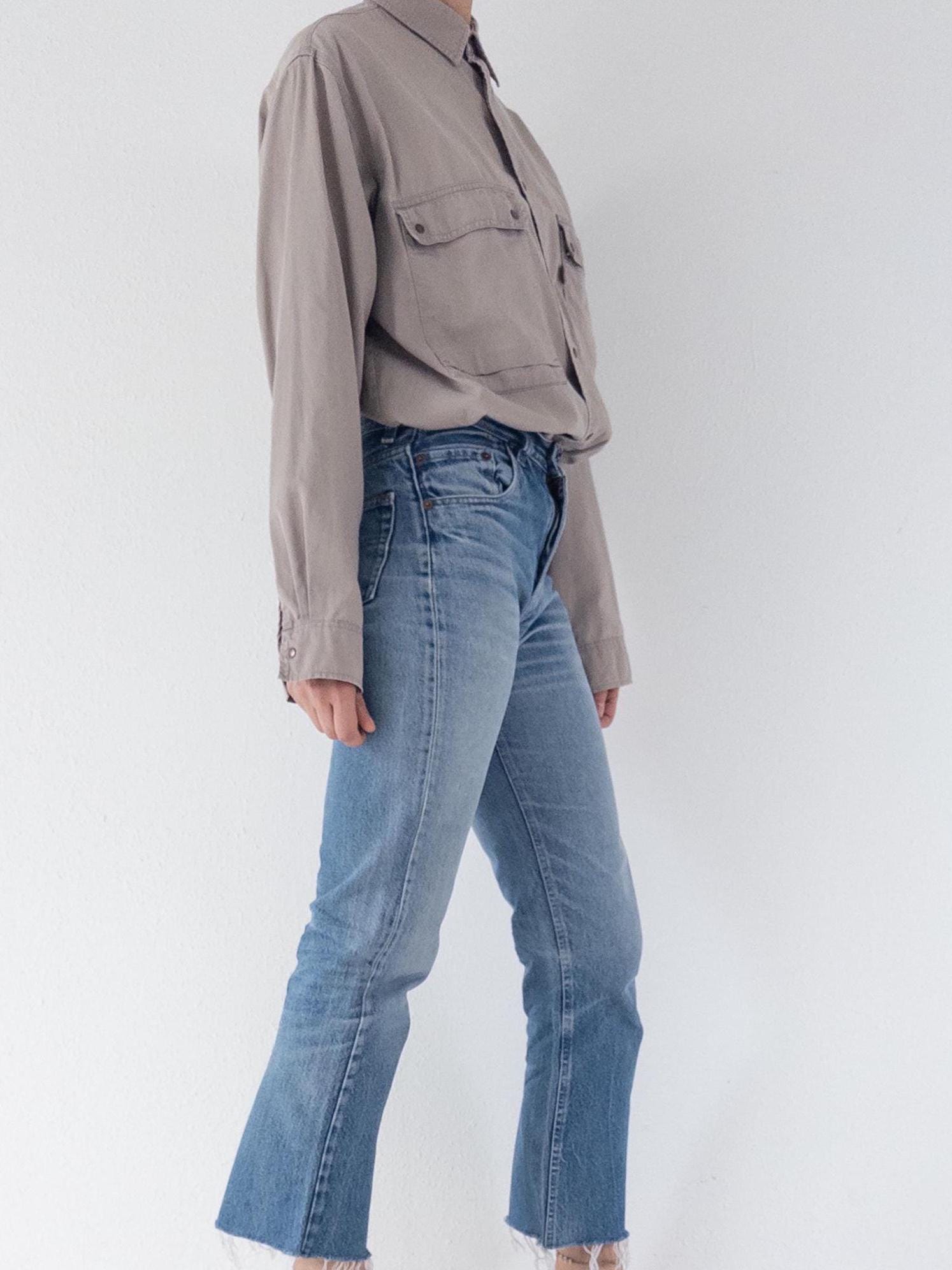 80s Vintage Levis Leather Tab Hemd Gr. L - XL