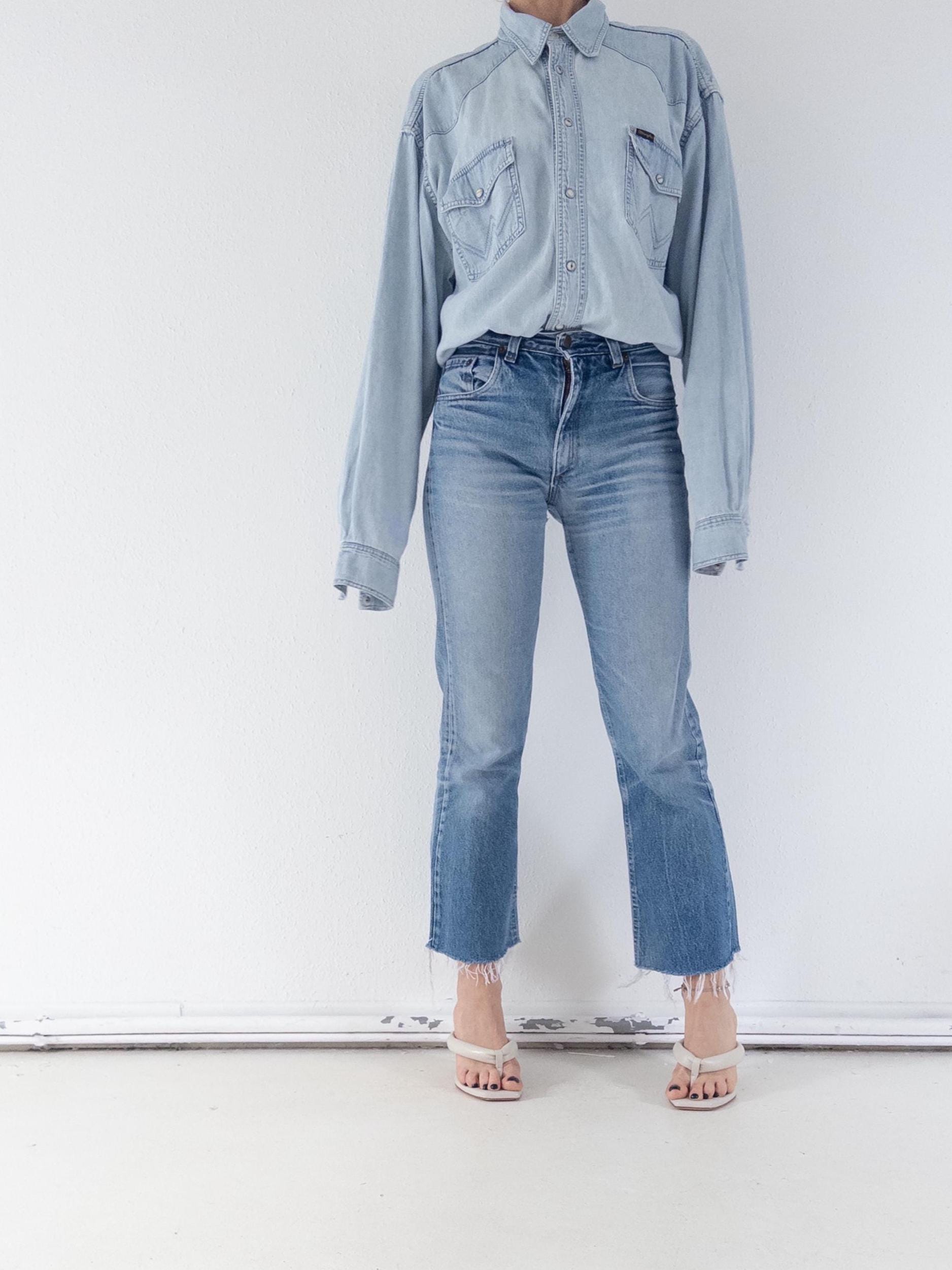 90s Vintage Wrangler Jeanshemd Gr. XL