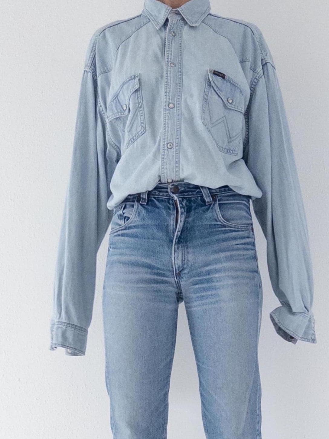 90s Vintage Wrangler Jeanshemd Gr. XL