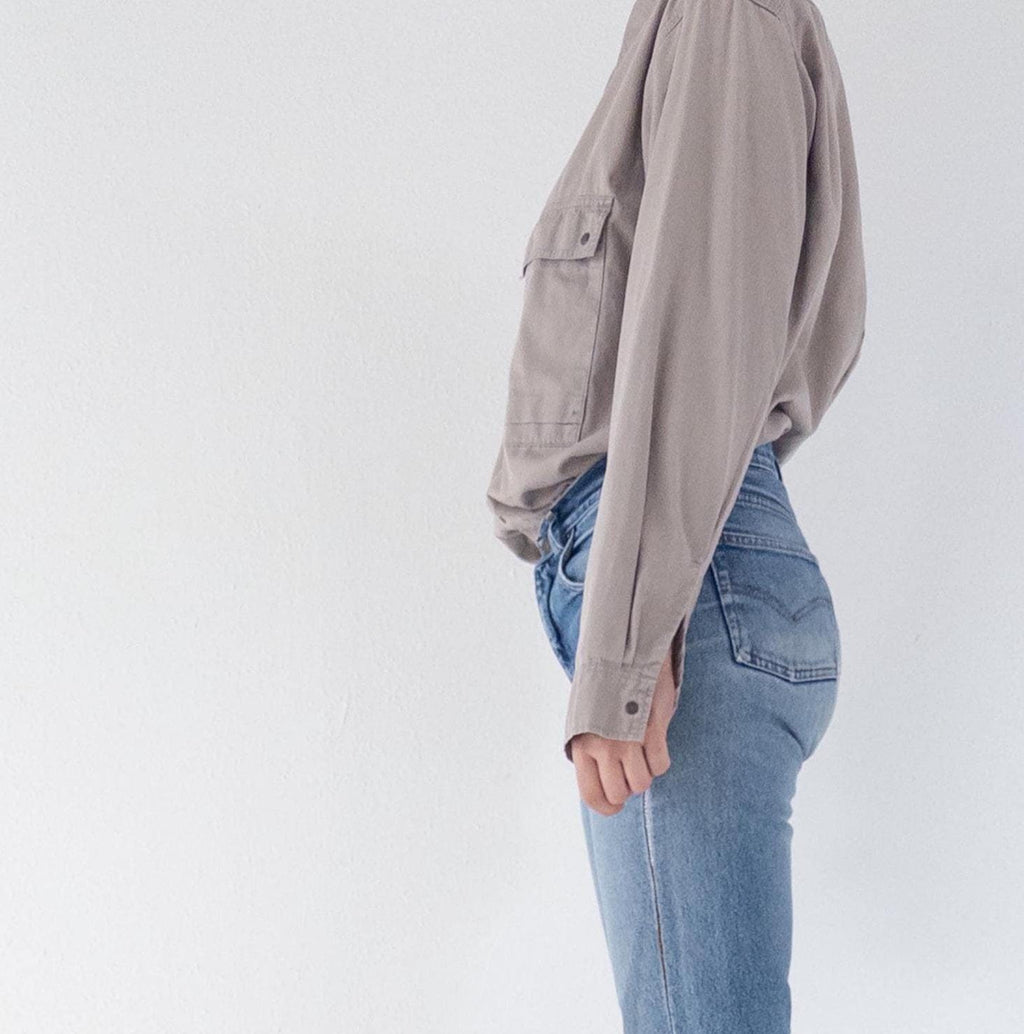 80s Vintage Levis Leather Tab Hemd Gr. L - XL
