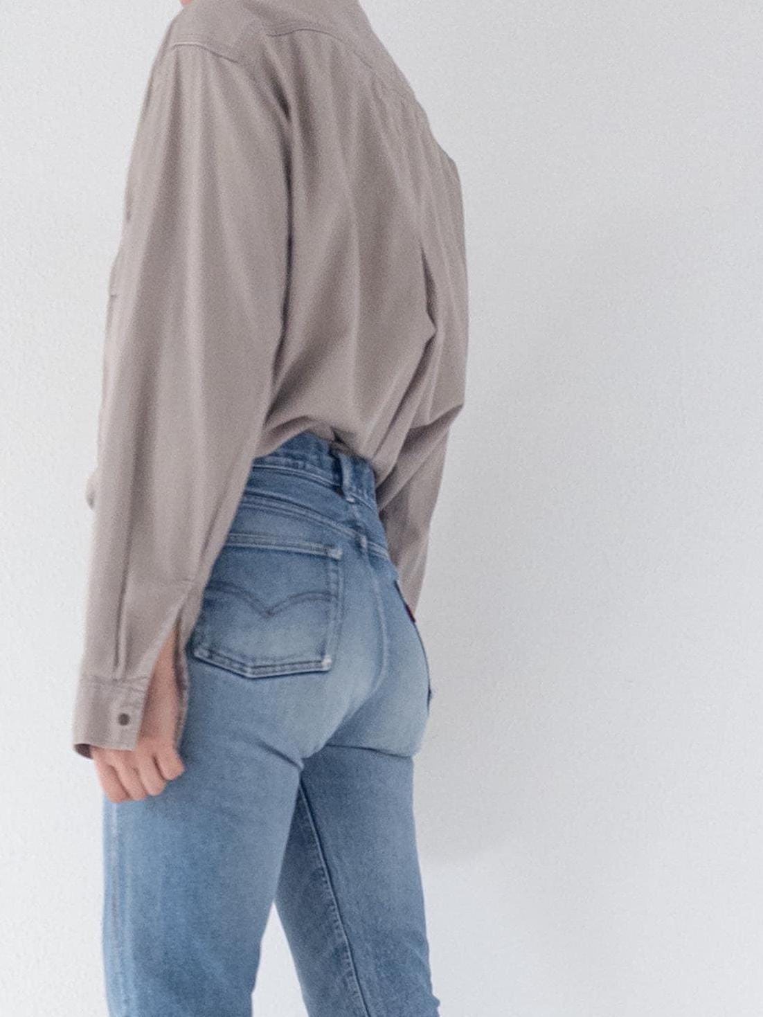 80s Vintage Levis Leather Tab Hemd Gr. L - XL