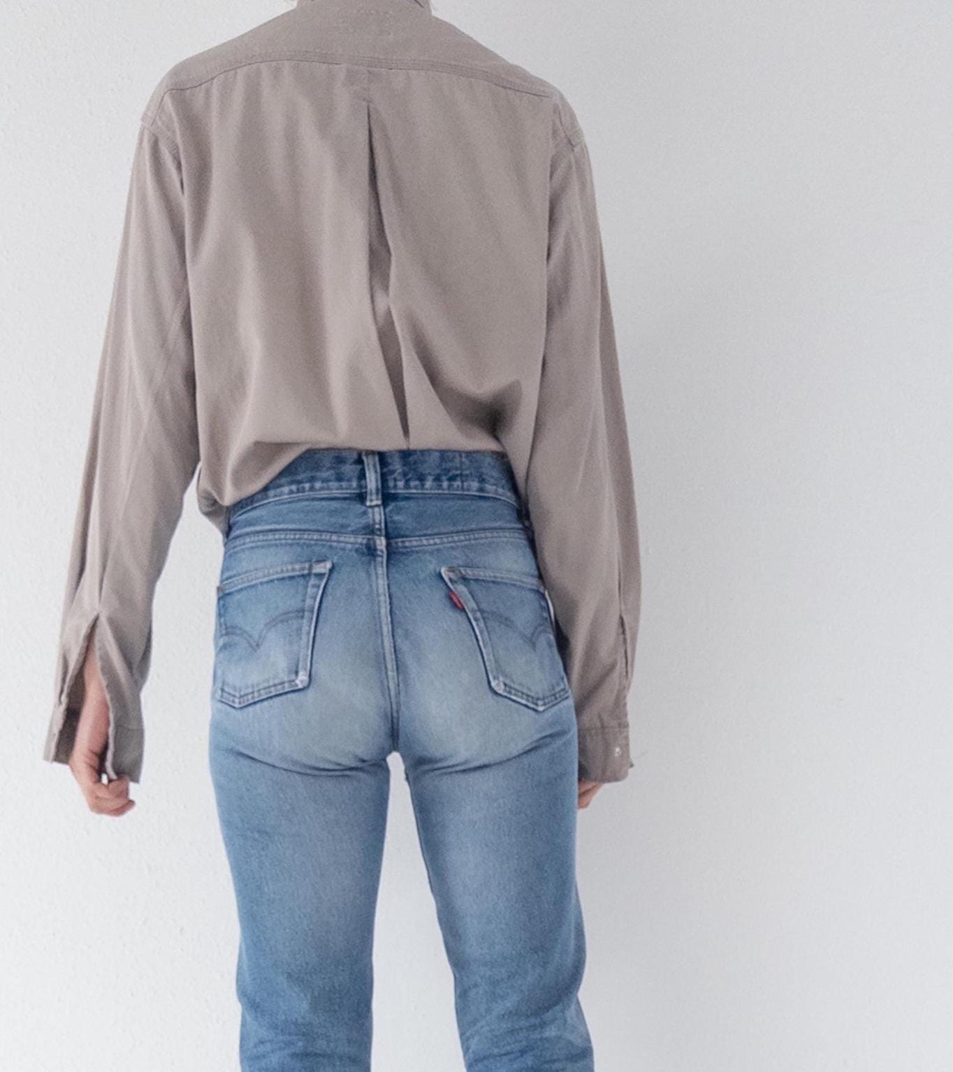 80s Vintage Levis Leather Tab Hemd Gr. L - XL