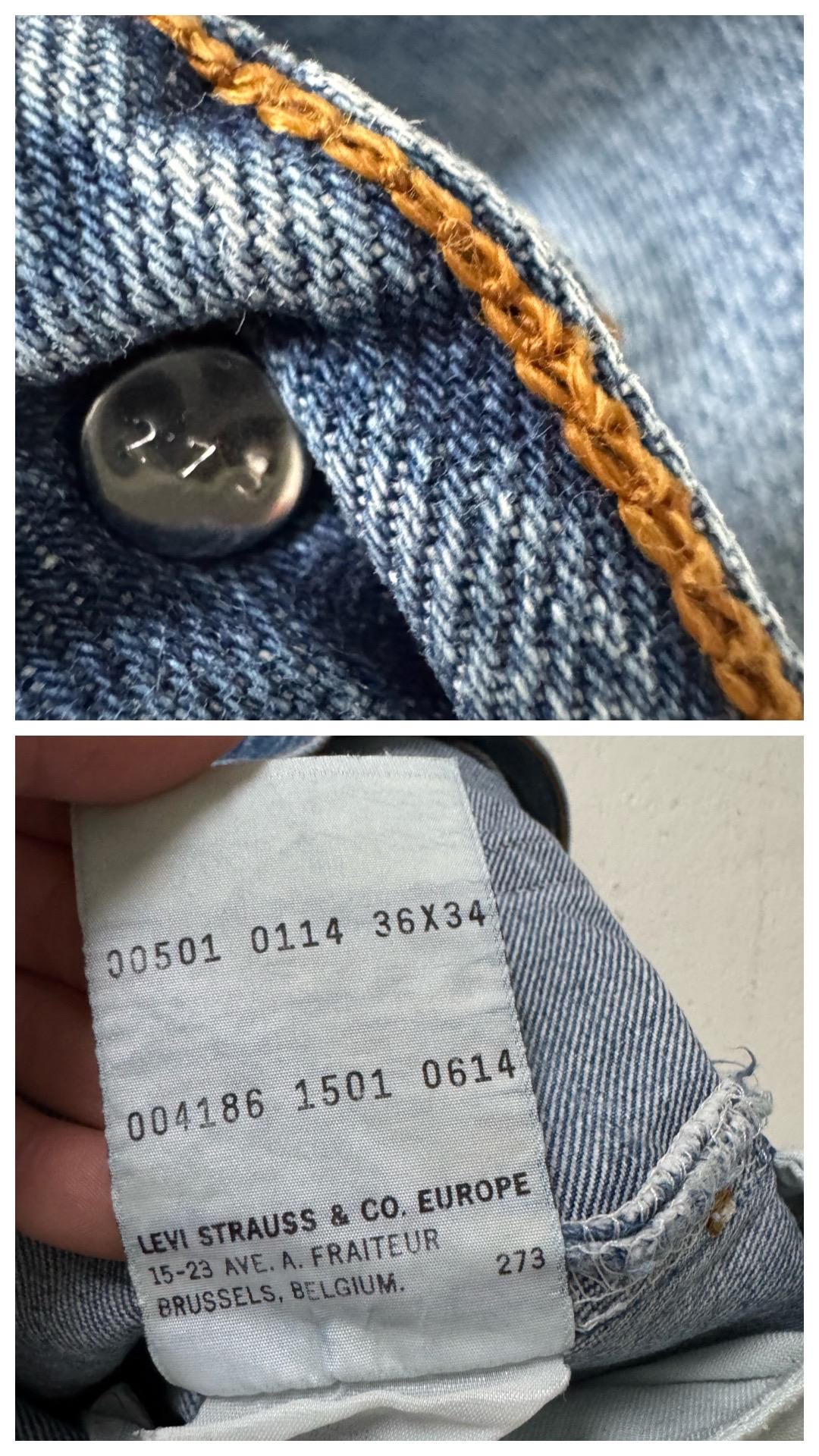 Y2K Vintage Levis 501 Gr. 34 Made in Poland