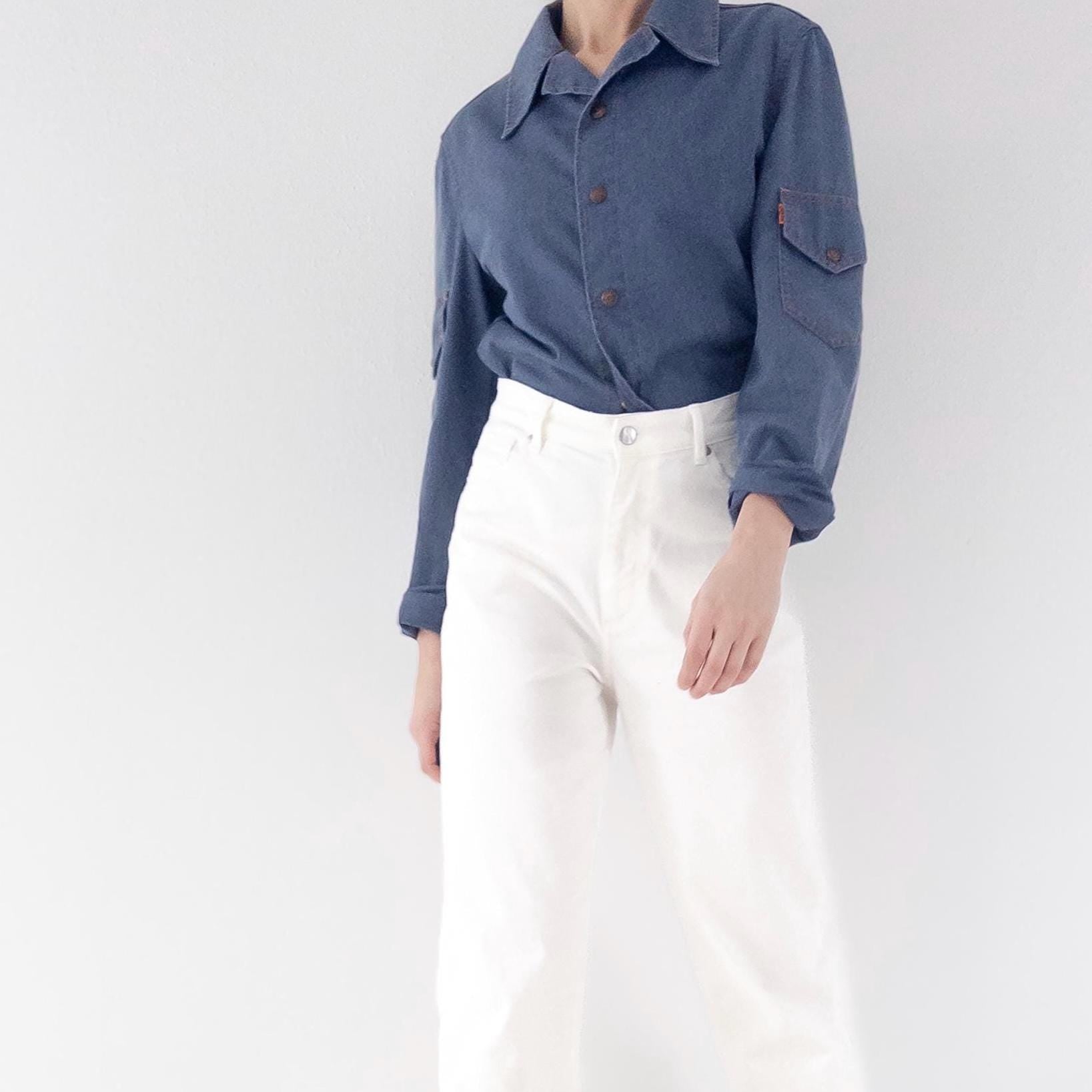 BIG E 60s / 70s Vintage Levis Jeanshemd Gr. S - M