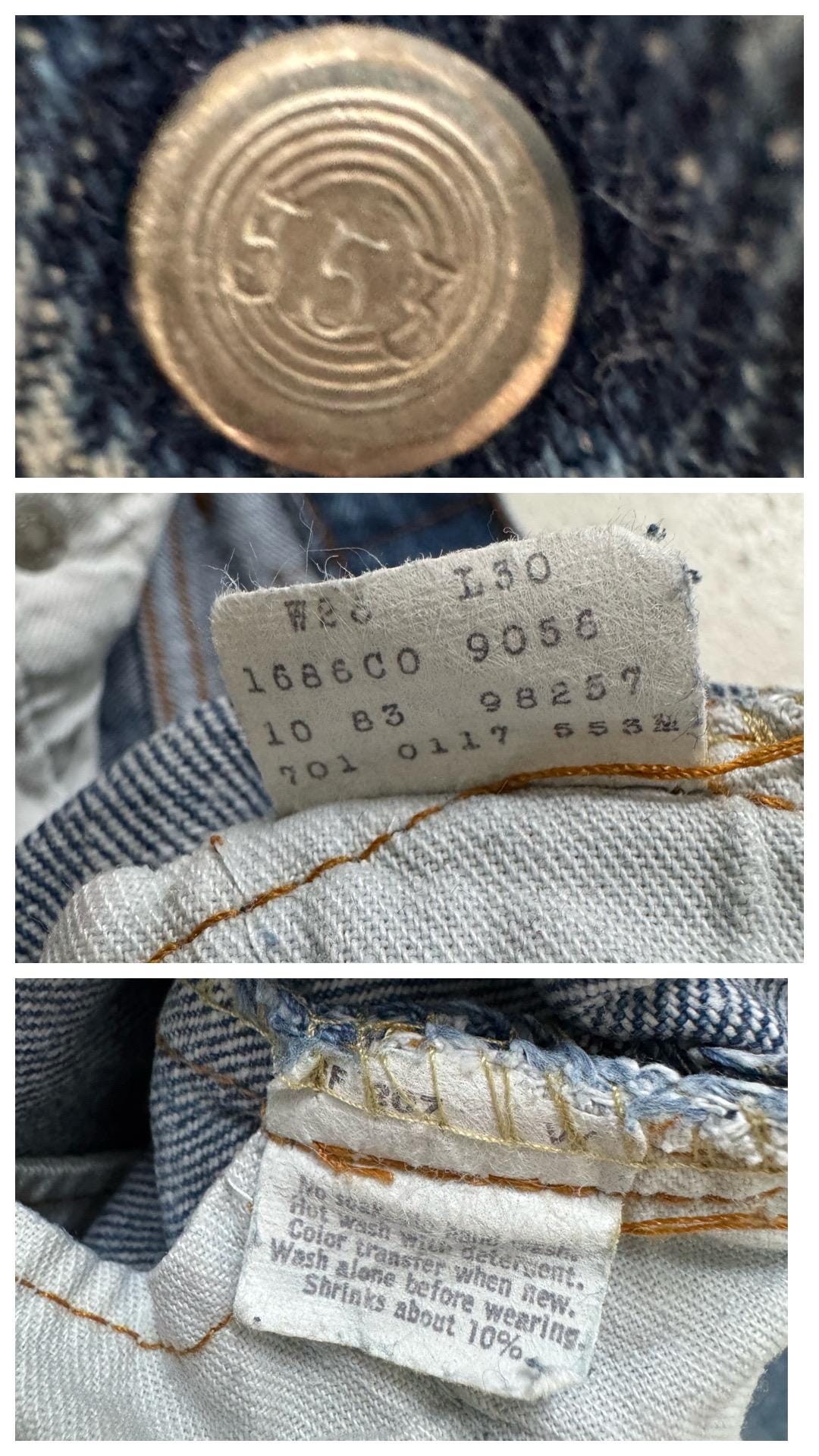 Gr. 22 - 23 Levis 701 80s Vintage Made in USA