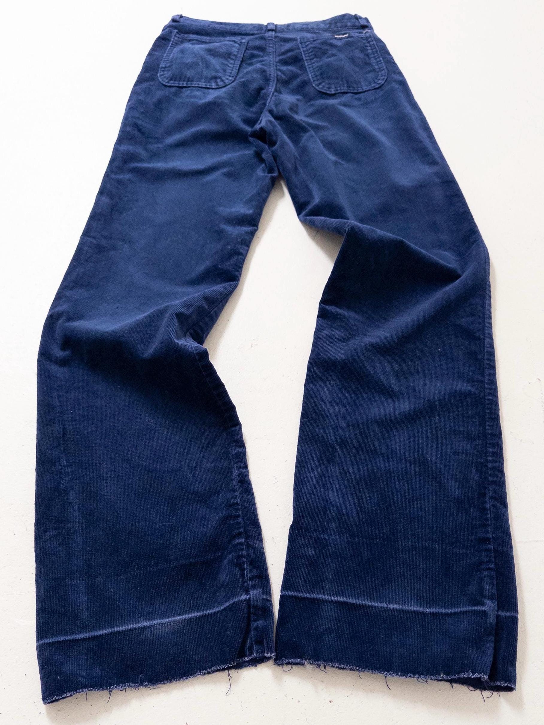 Gr. 26 Mustang Cigarette Velvet Pants 70s Vintage Made in Germany