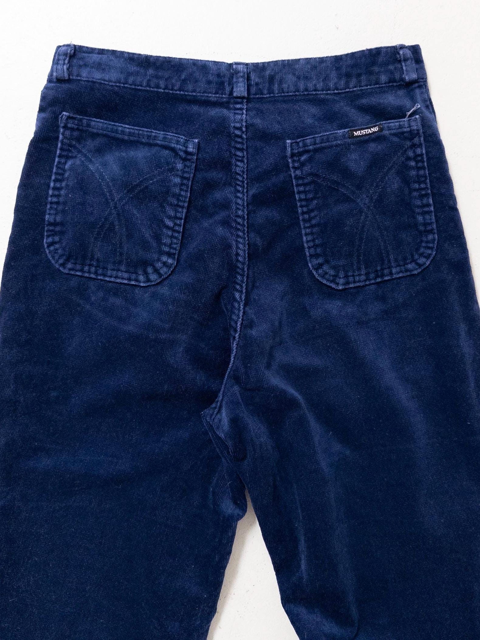 Gr. 26 Mustang Cigarette Velvet Pants 70s Vintage Made in Germany