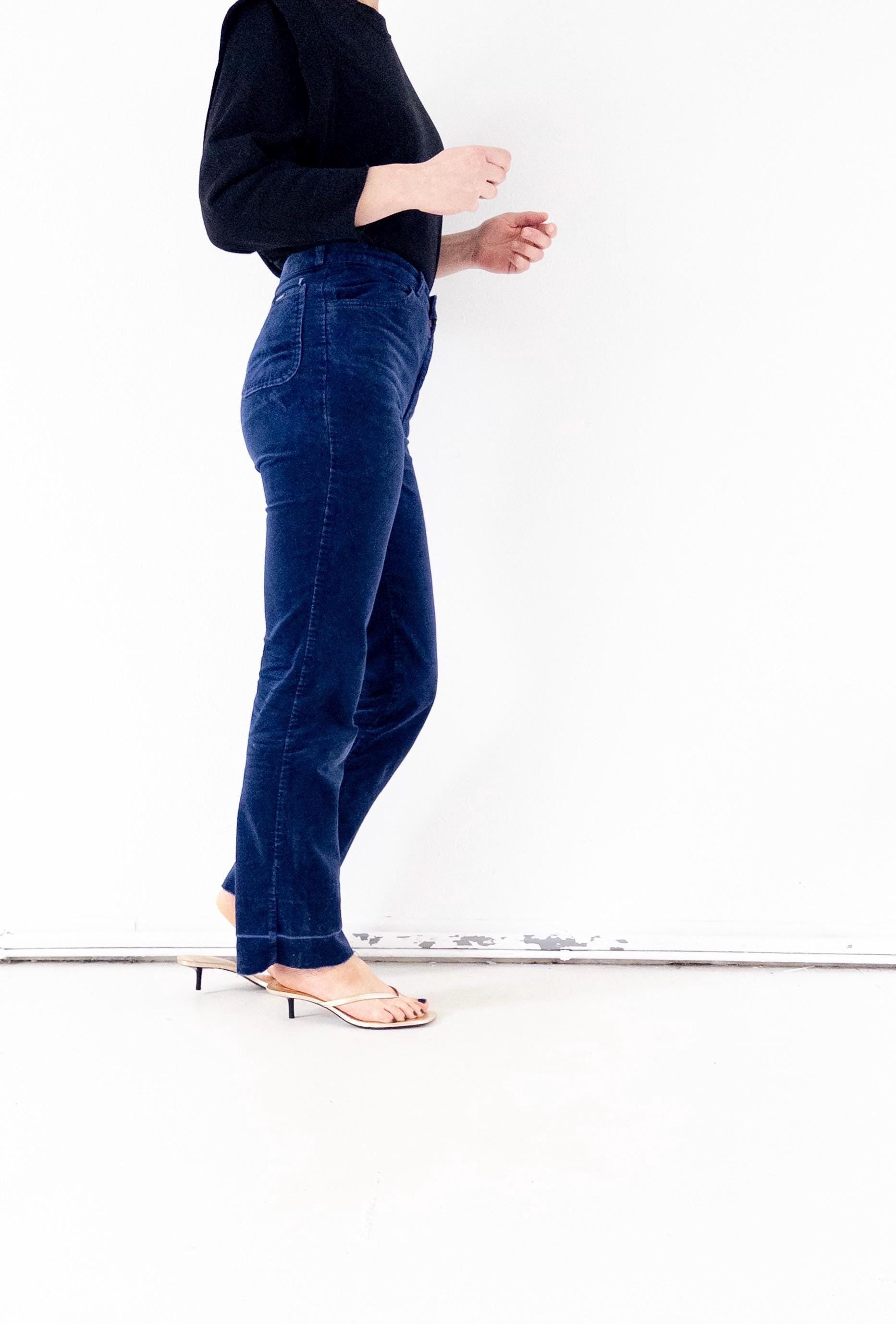 Gr. 26 Mustang Cigarette Velvet Pants 70s Vintage Made in Germany