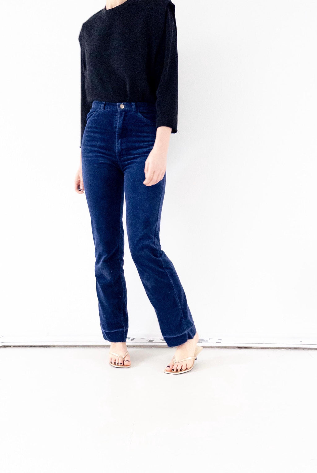 Gr. 26 Mustang Cigarette Velvet Pants 70s Vintage Made in Germany