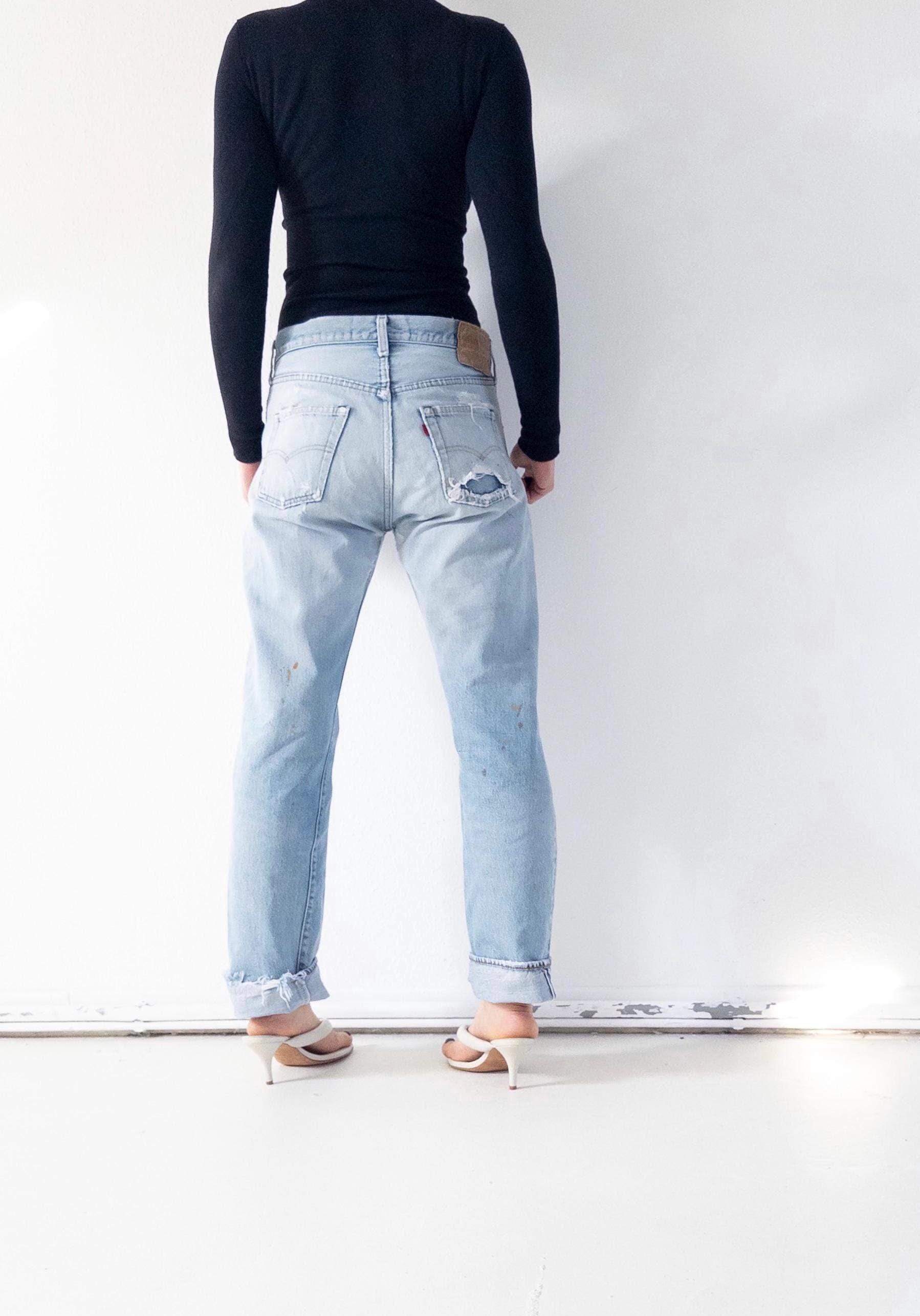 Gr. 30 - 31 Selvedge Redline Levis 501 70s Vintage Made in USA