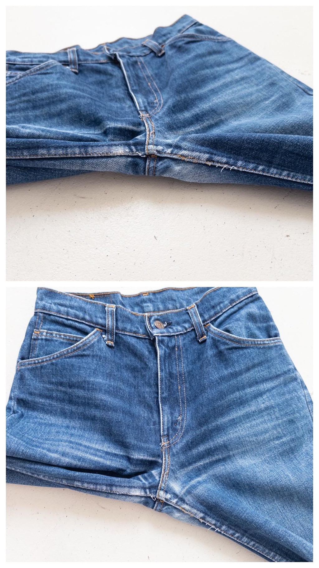 Levis Jeans Vintage 1978 622 Bell Bottoms Orange Tab Extra Wide Flare Denim W25 L35 Faded Dark Wash Distressed
