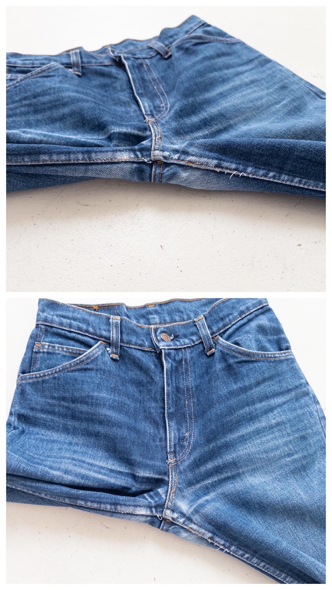 Levis Jeans Vintage 1978 622 Bell Bottoms Orange Tab Extra Wide Flare Denim W25 L35 Faded Dark Wash Distressed